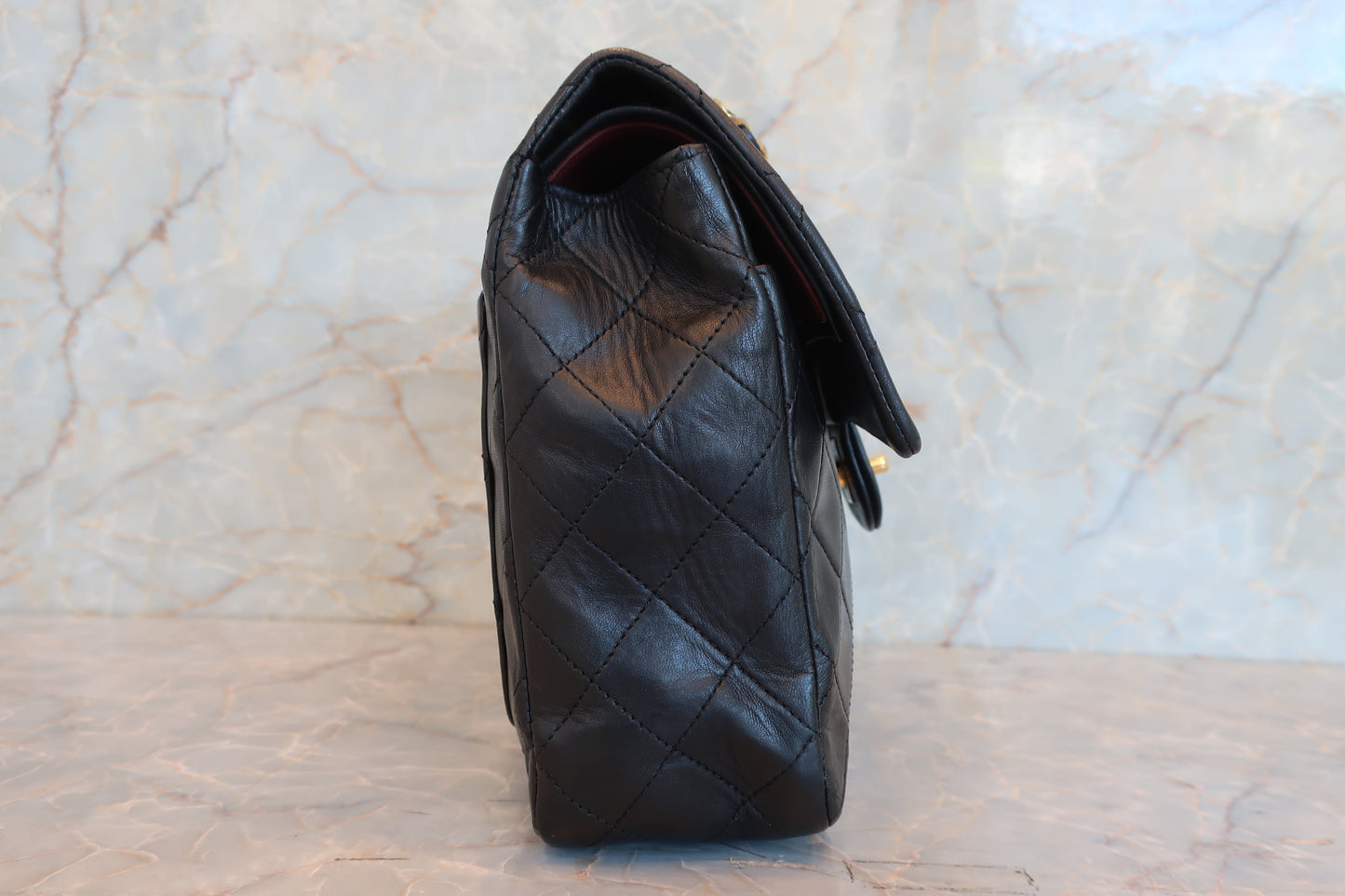 CHANEL/シャネル マトラッセWフラップWチェーンショルダーバッグ ラムスキン ブラック/ゴールド金具 ショルダーバッグ 700070159