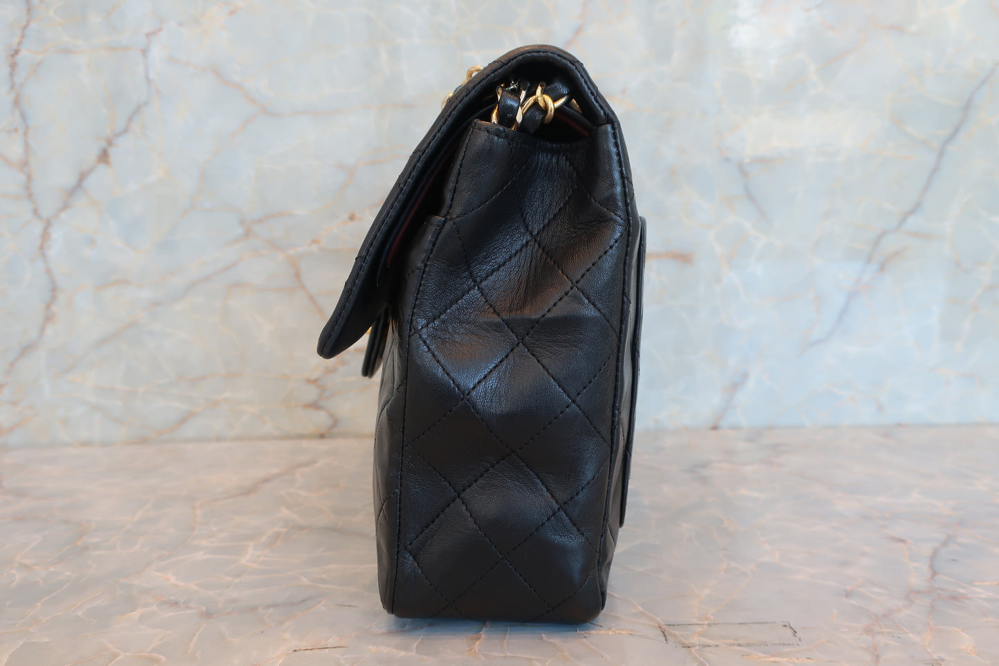 CHANEL/シャネル マトラッセWフラップWチェーンショルダーバッグ ラムスキン ブラック/ゴールド金具 ショルダーバッグ 700070159