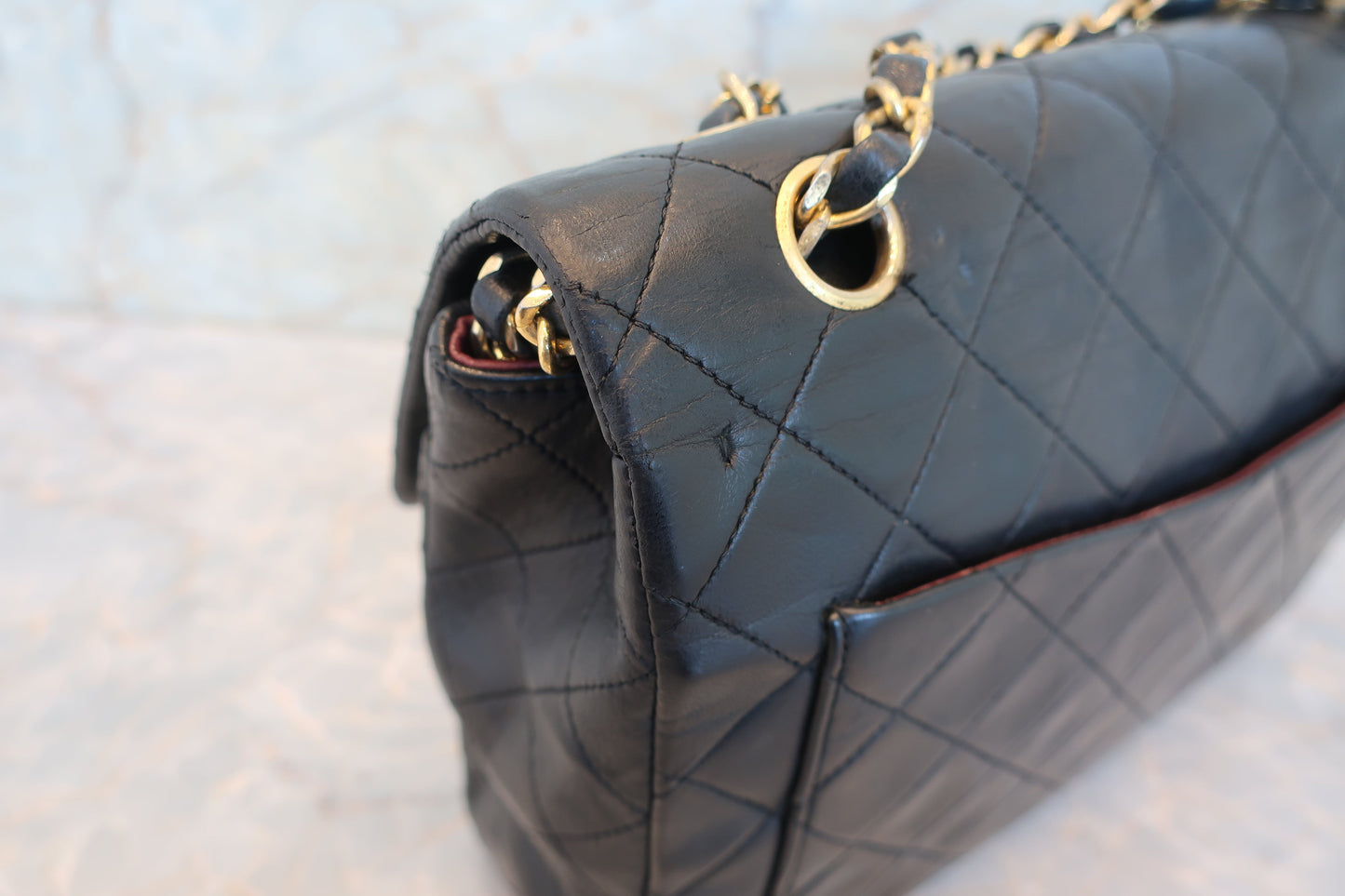 CHANEL/シャネル マトラッセWフラップWチェーンショルダーバッグ ラムスキン ブラック/ゴールド金具 ショルダーバッグ 700070159