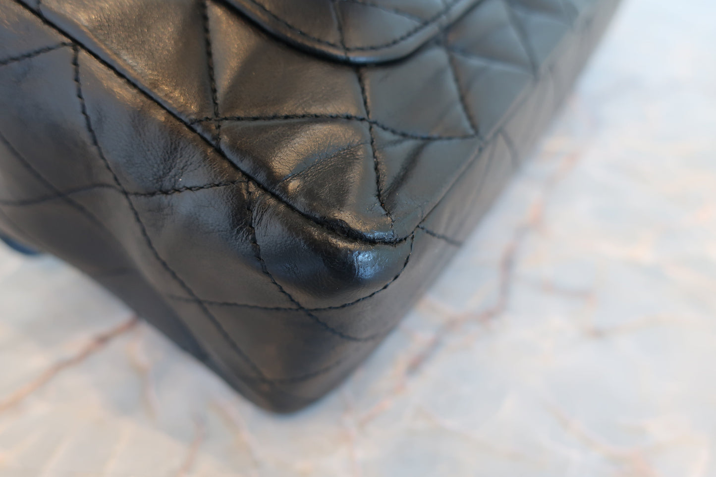 CHANEL/シャネル マトラッセWフラップWチェーンショルダーバッグ ラムスキン ブラック/ゴールド金具 ショルダーバッグ 700070159