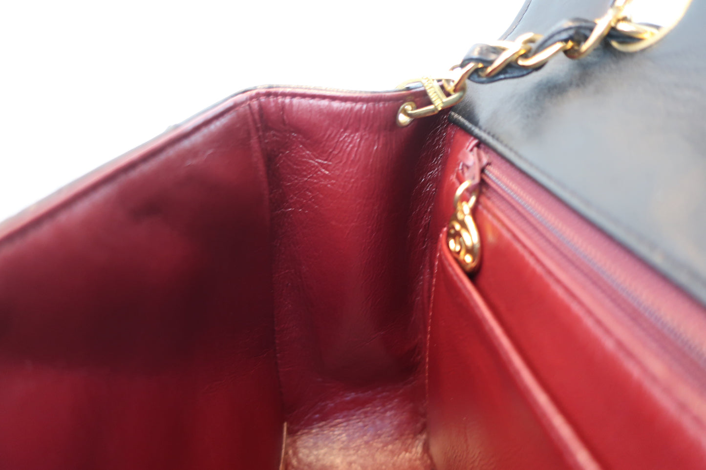 CHANEL/シャネル ダイアナマトラッセチェーンショルダーバッグ ラムスキン ブラック/ゴールド金具 ショルダーバッグ 700070184