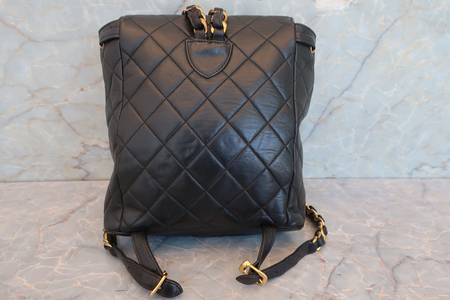 CHANEL/シャネル マトラッセチェーンリュック ラムスキン ブラック/ゴールド金具 リュック 700070193