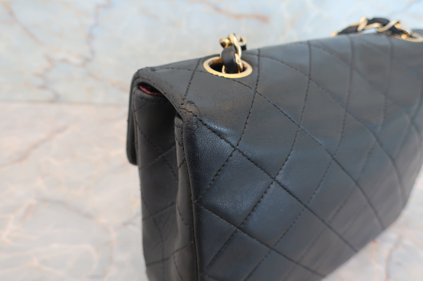 CHANEL/シャネル ミニマトラッセシングルフラップチェーンショルダーバッグ ラムスキン ブラック/ゴールド金具 ショルダーバッグ 700070157
