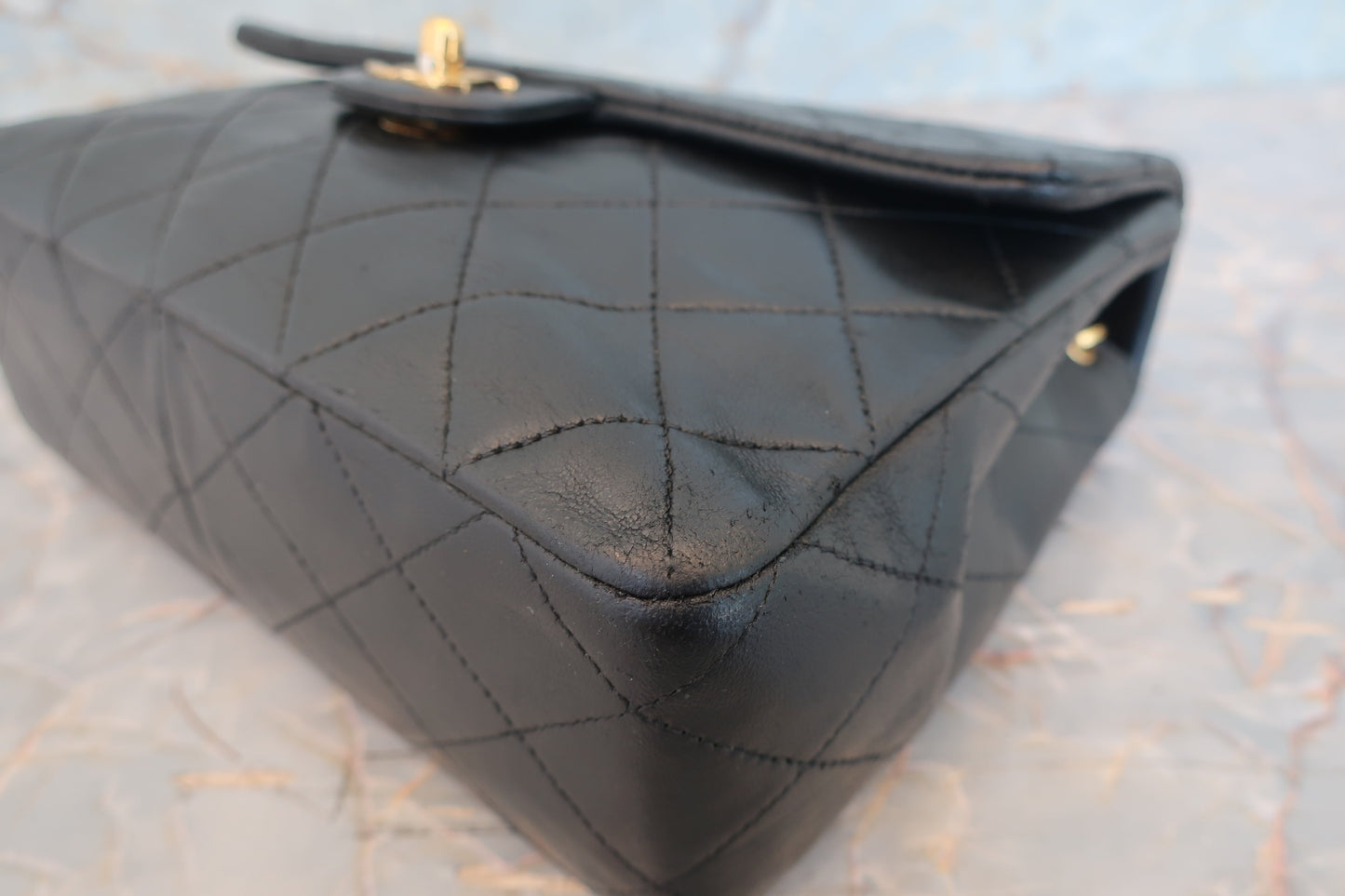 CHANEL/シャネル ミニマトラッセシングルフラップチェーンショルダーバッグ ラムスキン ブラック/ゴールド金具 ショルダーバッグ 700070157