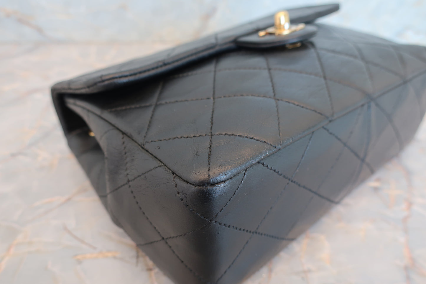 CHANEL/シャネル ミニマトラッセシングルフラップチェーンショルダーバッグ ラムスキン ブラック/ゴールド金具 ショルダーバッグ 700070157