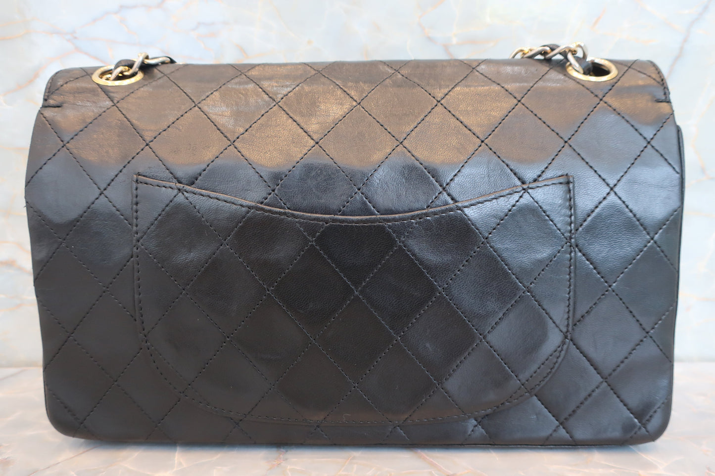 CHANEL/シャネル マトラッセWフラップWチェーンショルダーバッグ ラムスキン ブラック/ゴールド金具 ショルダーバッグ 700060191