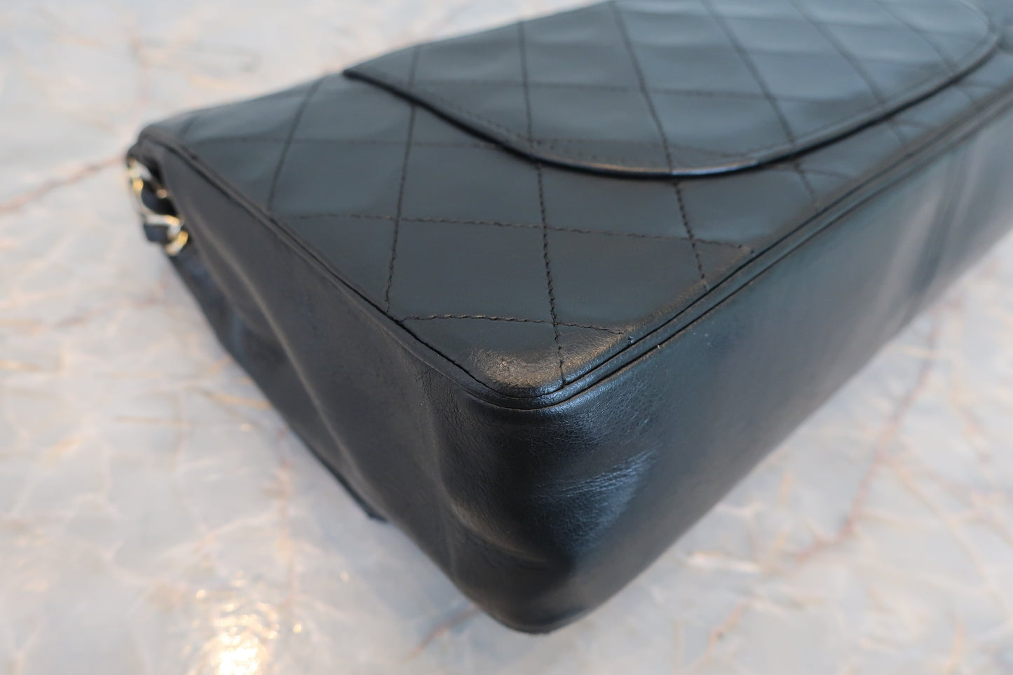 CHANEL/シャネル マトラッセWフラップWチェーンショルダーバッグ ラムスキン ブラック/ゴールド金具 ショルダーバッグ 700060191