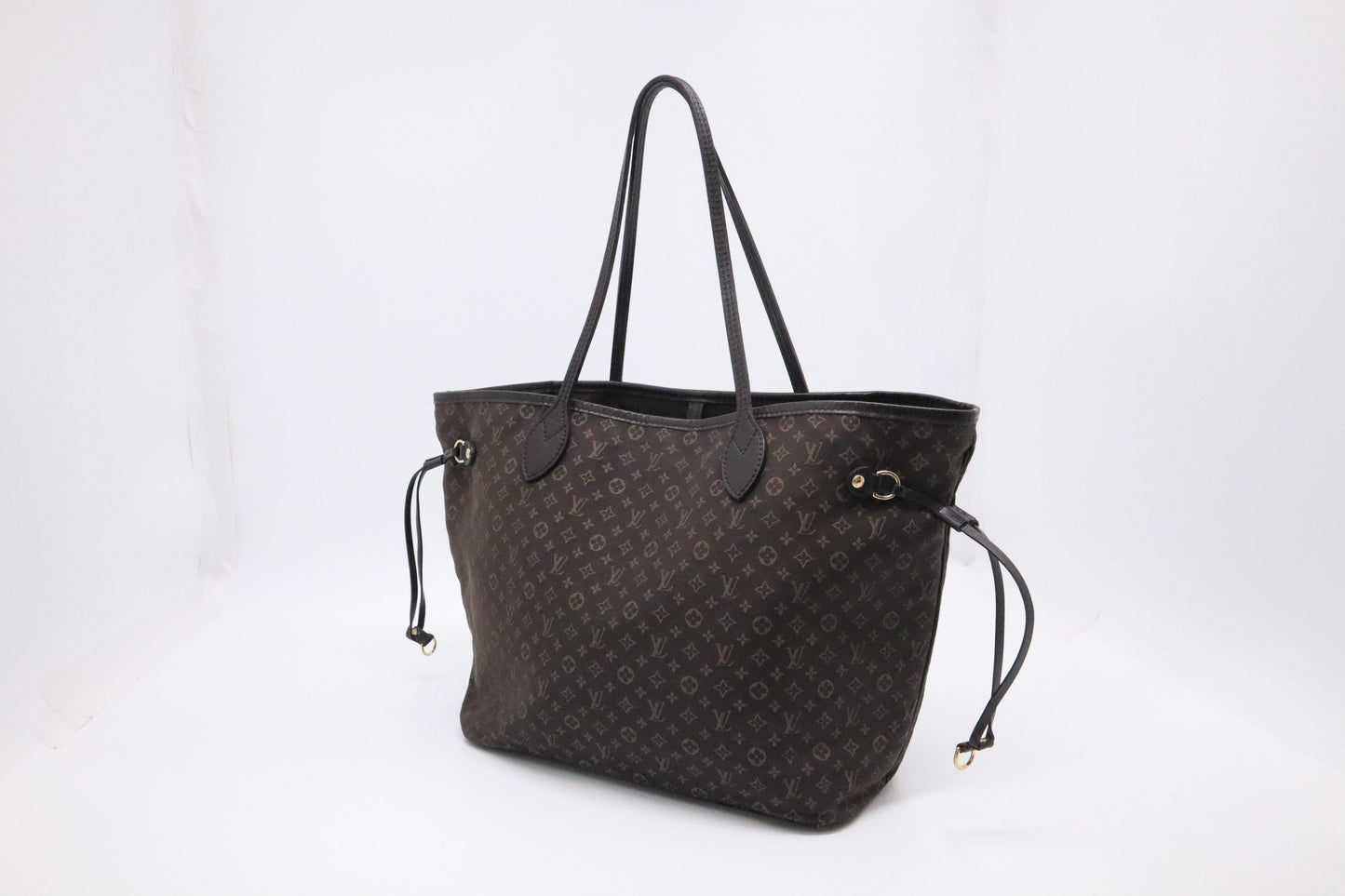 Louis Vuitton Mini Lin Idylle Neverfull MM Tote Bag in Ebene Monogram