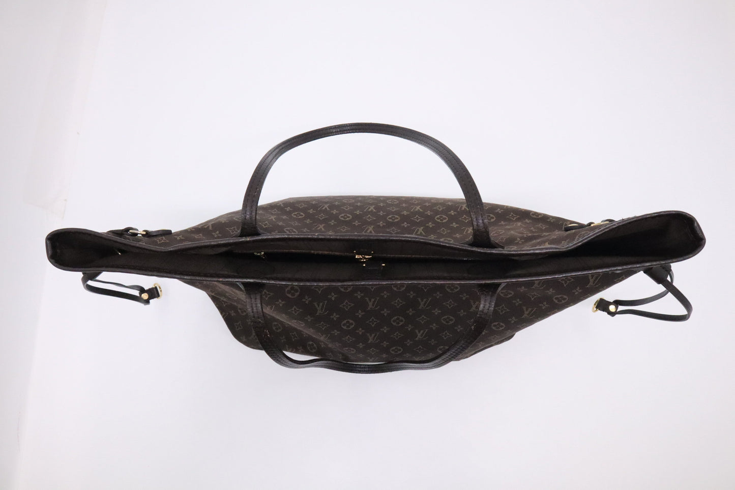 Louis Vuitton Mini Lin Idylle Neverfull MM Tote Bag in Ebene Monogram