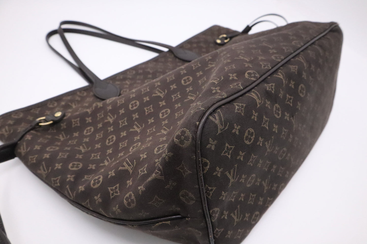 Louis Vuitton Mini Lin Idylle Neverfull MM Tote Bag in Ebene Monogram