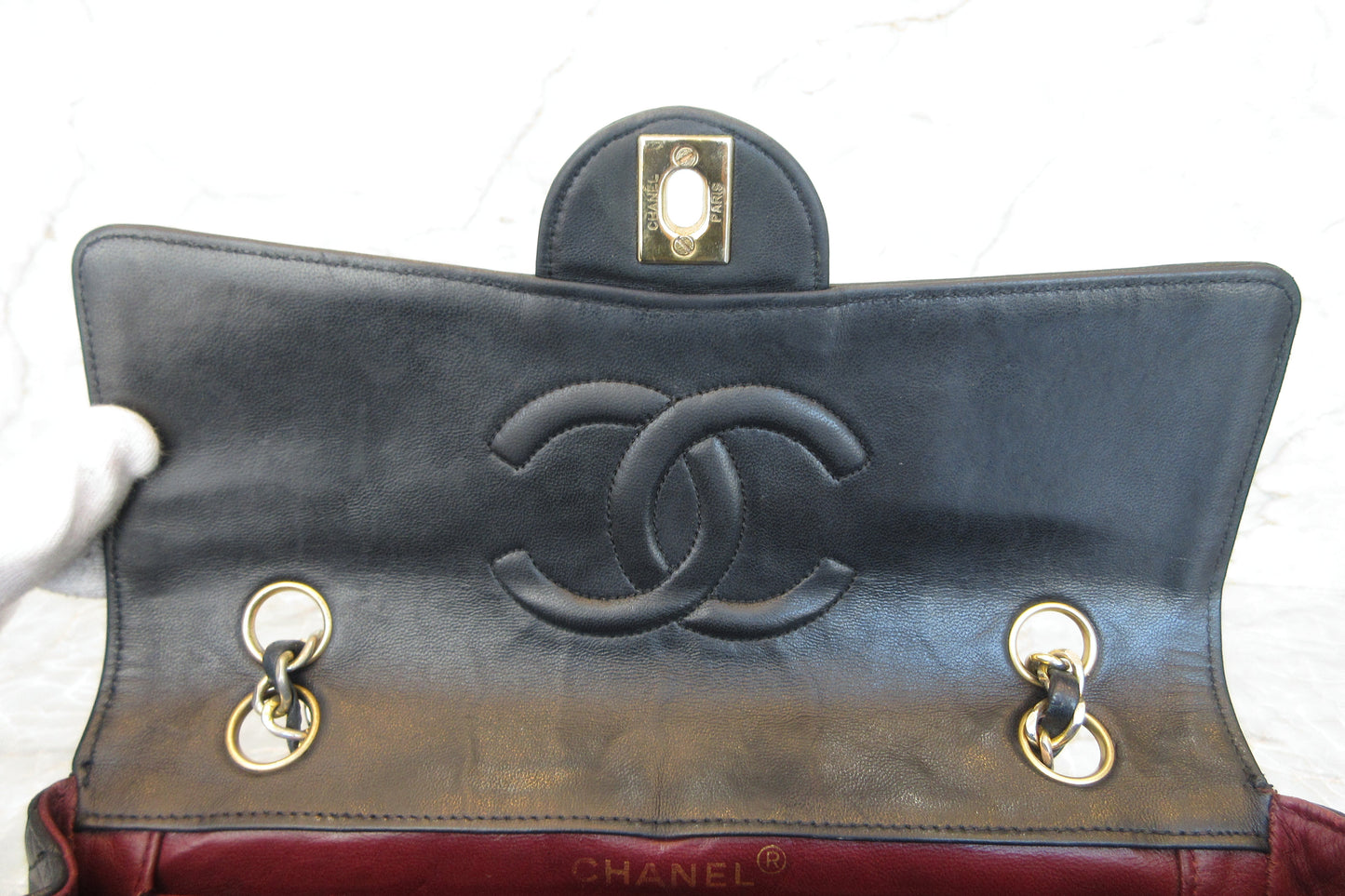 CHANEL/シャネル マトラッセチェーンショルダーバッグ ラムスキン ブラック/ゴールド金具 ショルダーバッグ 700070164