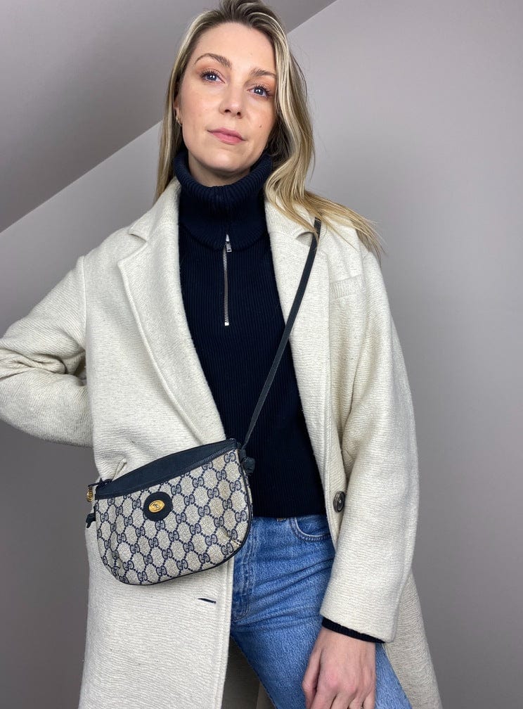 Vintage Gucci Canvas Crossbody Bag
