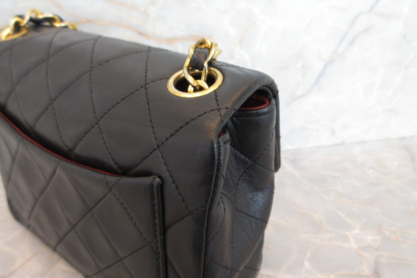 CHANEL/シャネル ミニマトラッセシングルフラップチェーンショルダーバッグ ラムスキン ブラック/ゴールド金具 ショルダーバッグ 700070215