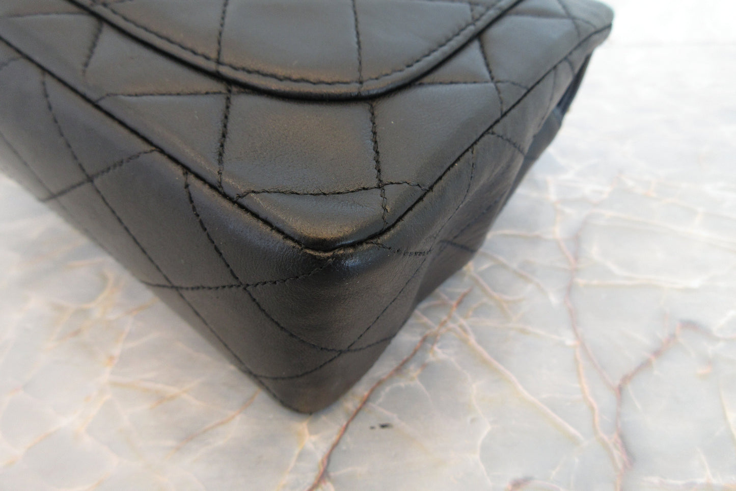 CHANEL/シャネル ミニマトラッセシングルフラップチェーンショルダーバッグ ラムスキン ブラック/ゴールド金具 ショルダーバッグ 700070215