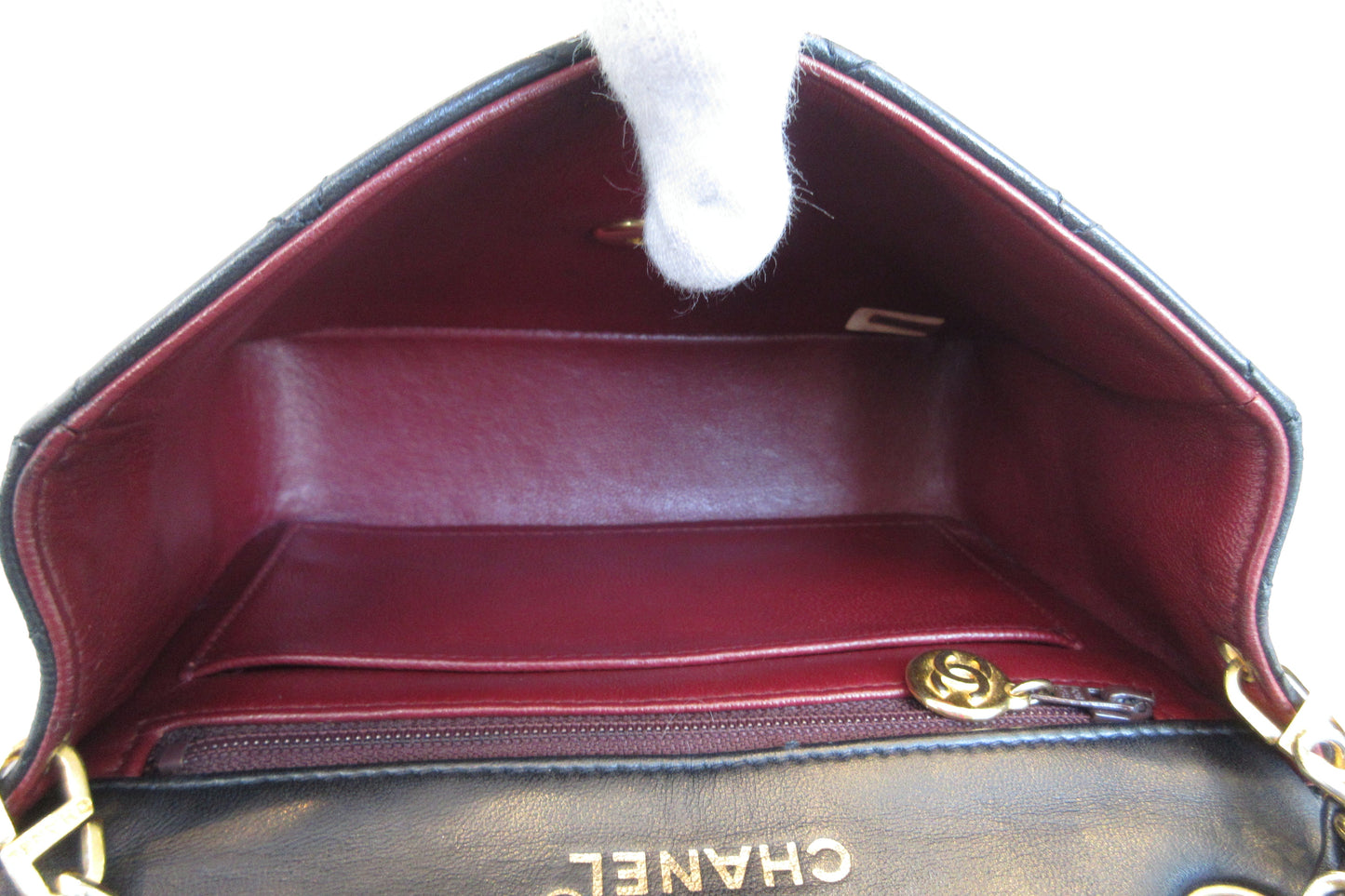 CHANEL/シャネル ミニマトラッセシングルフラップチェーンショルダーバッグ ラムスキン ブラック/ゴールド金具 ショルダーバッグ 700070215