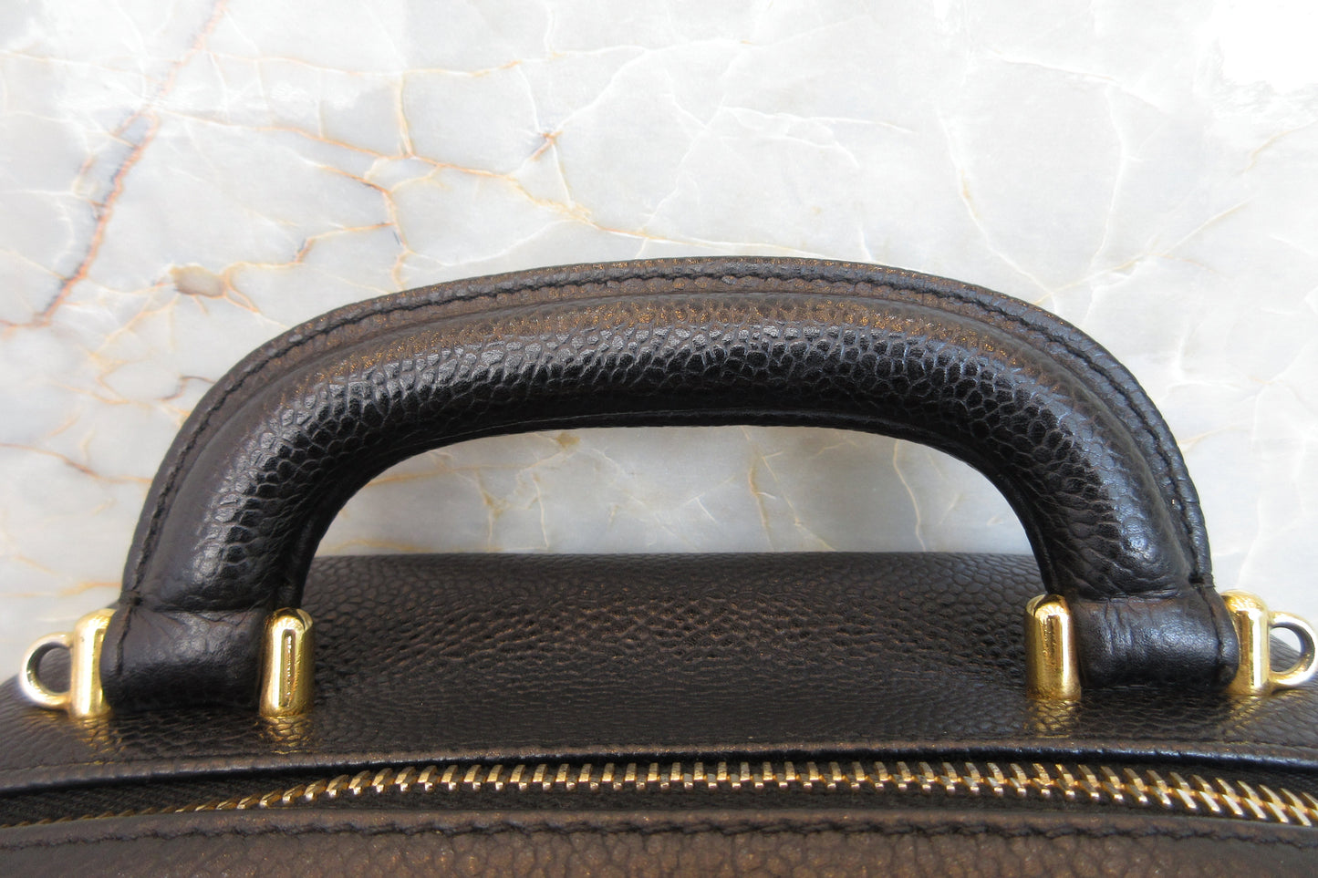 CHANEL/シャネル ココマーク2WAYチェーンショルダーバッグ キャビアスキン ブラック/ゴールド金具 バニティ 700070227