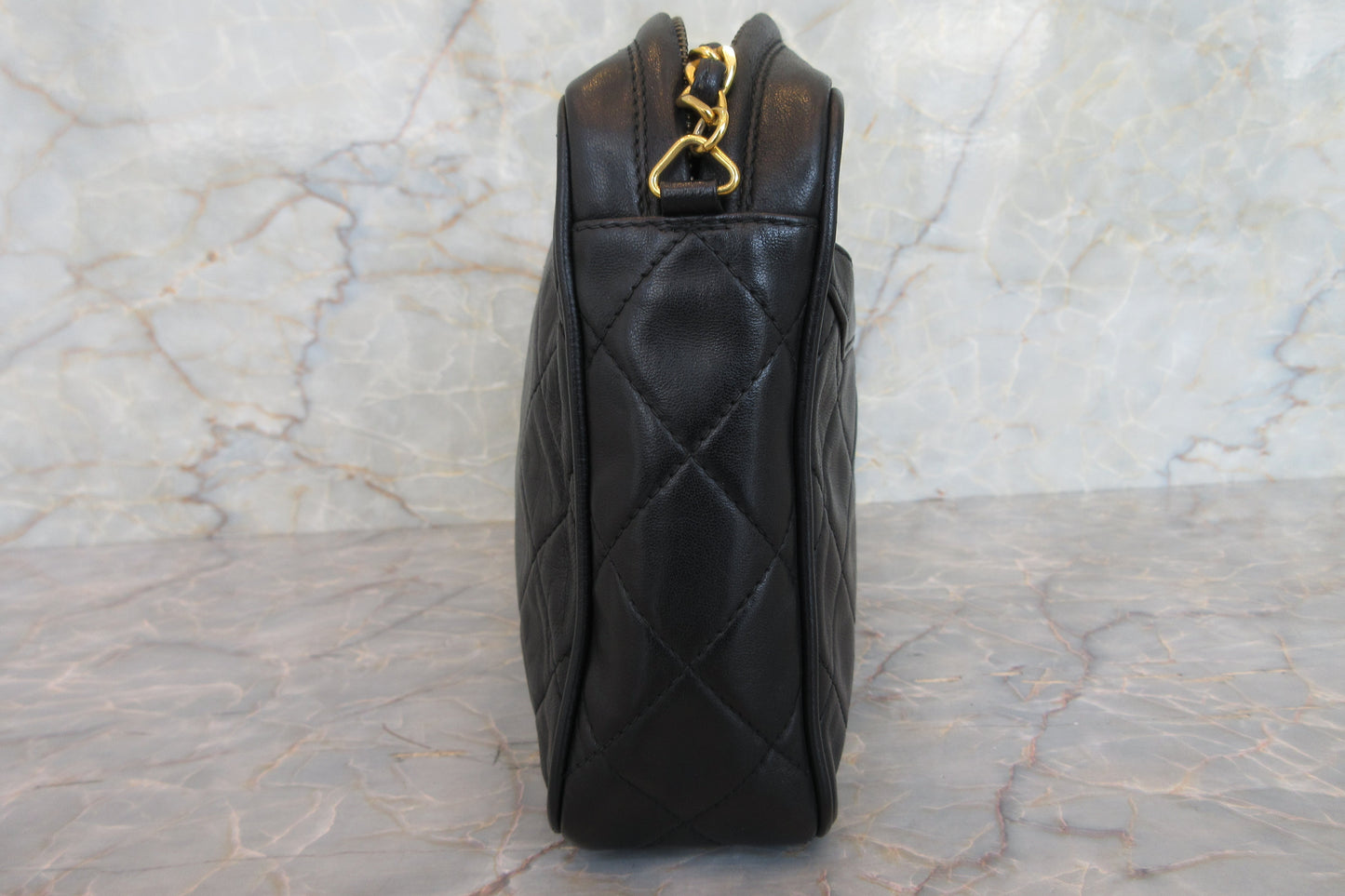CHANEL/シャネル マトラッセフリンジチェーンショルダーバッグ ラムスキン ブラック/ゴールド金具 ショルダーバッグ 700070212