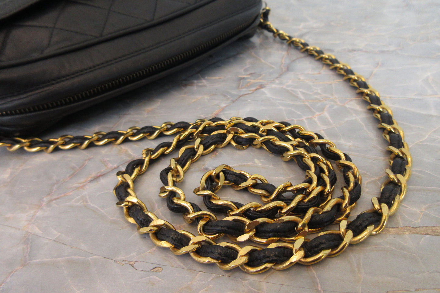 CHANEL/シャネル マトラッセフリンジチェーンショルダーバッグ ラムスキン ブラック/ゴールド金具 ショルダーバッグ 700070212