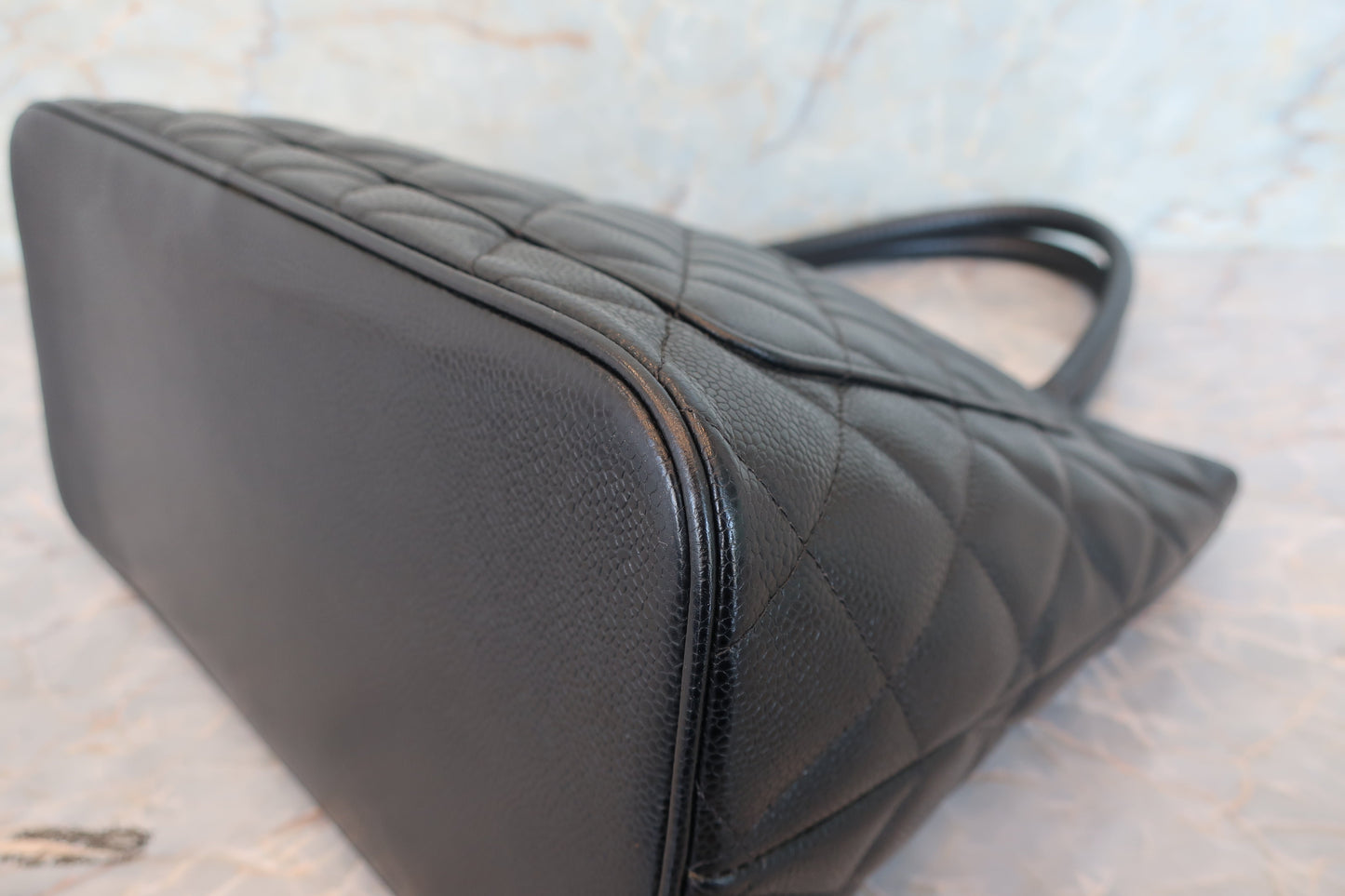 CHANEL/シャネル 復刻トート キャビアスキン ブラック/シルバー金具 トートバッグ 700070242