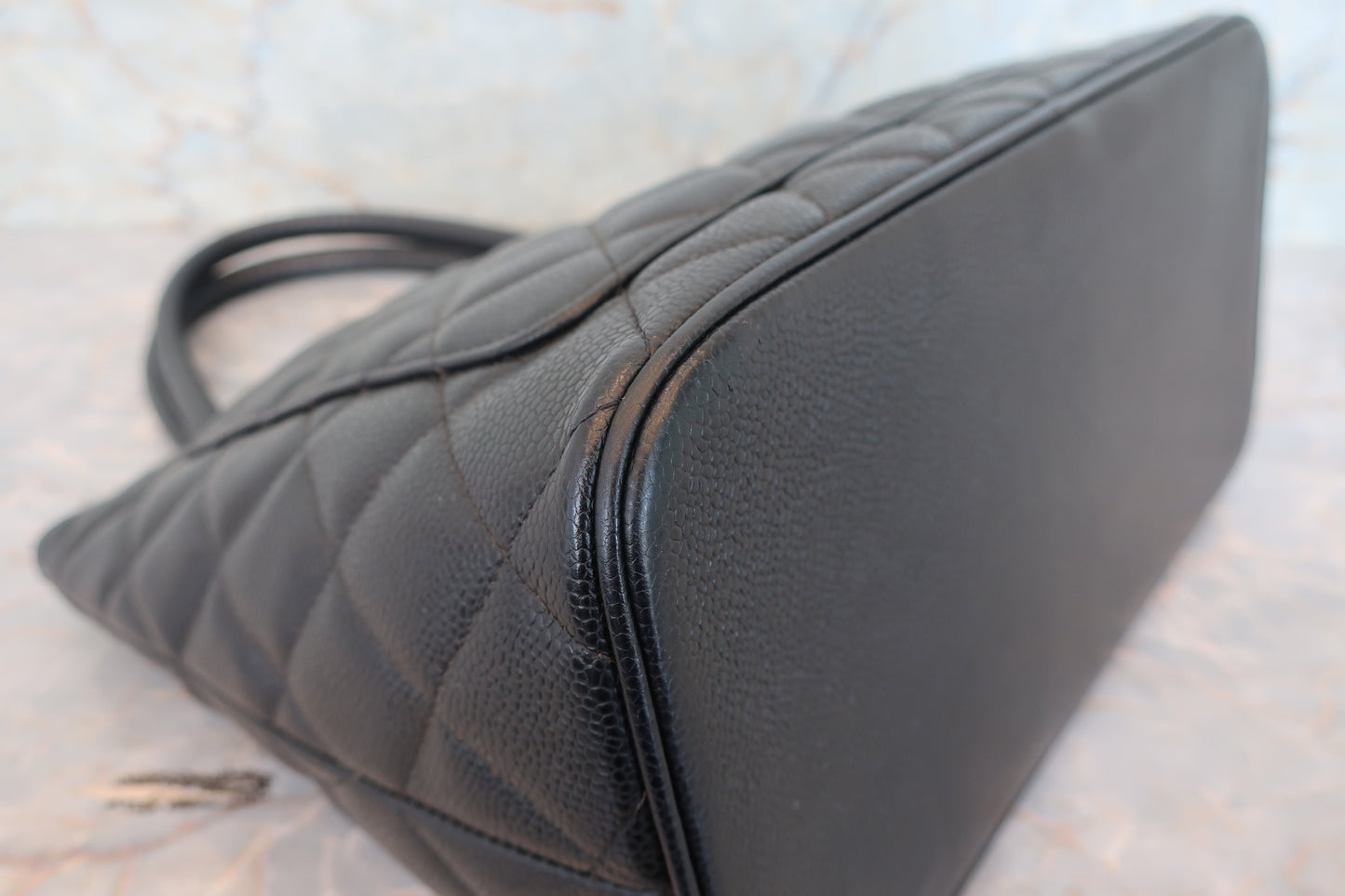 CHANEL/シャネル 復刻トート キャビアスキン ブラック/シルバー金具 トートバッグ 700070242