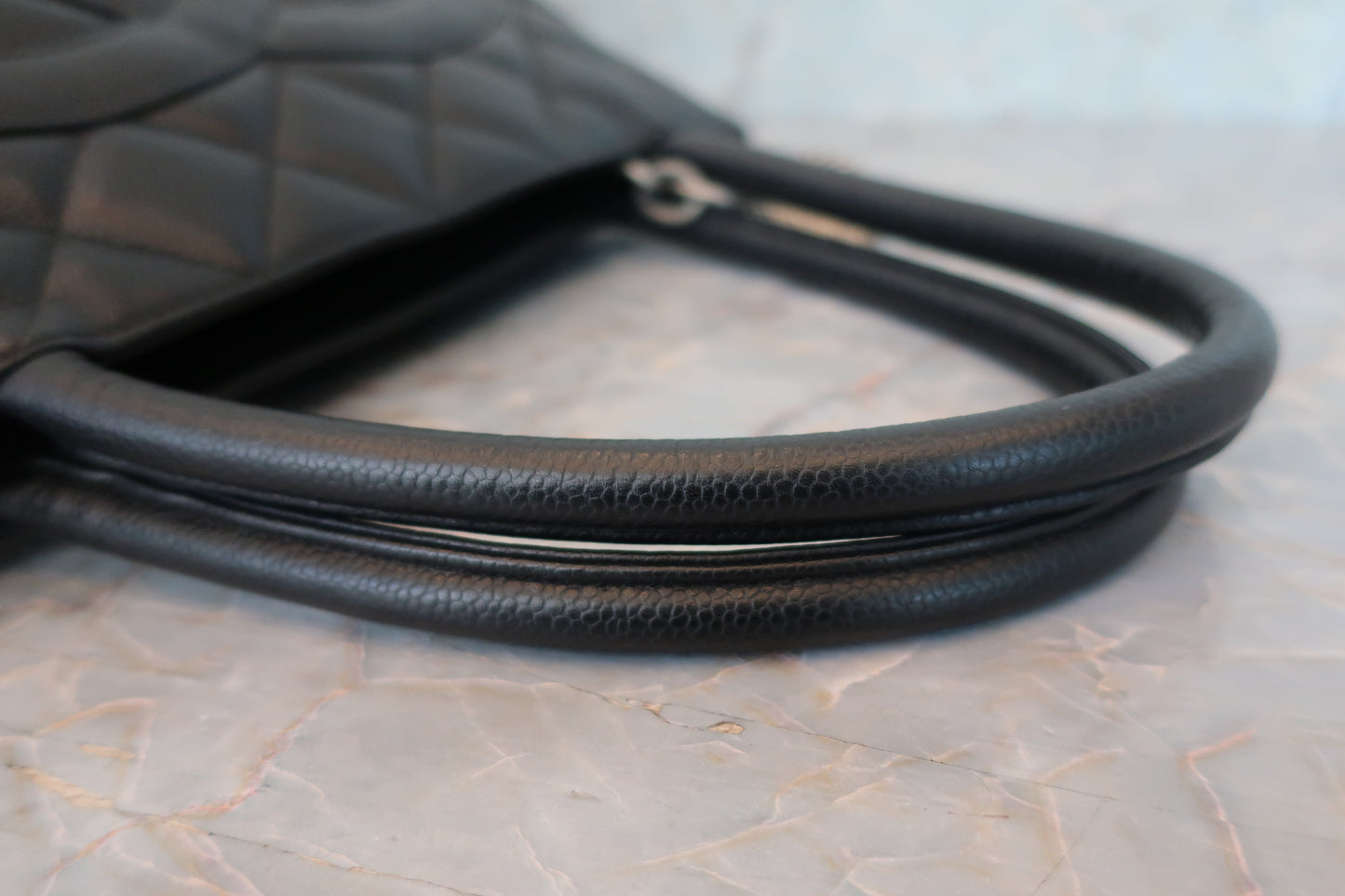CHANEL/シャネル 復刻トート キャビアスキン ブラック/シルバー金具 トートバッグ 700070242