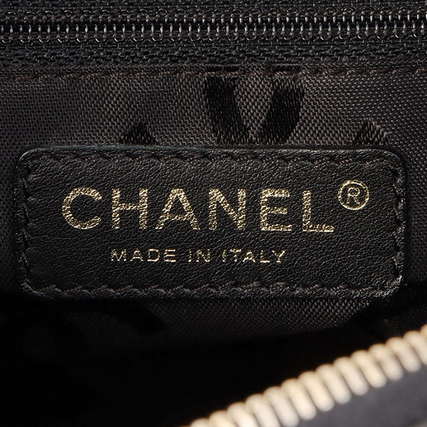 Chanel Around 2005 Made Caviar Skin Wild Stitch Cc Mark Shoulder Bag Black