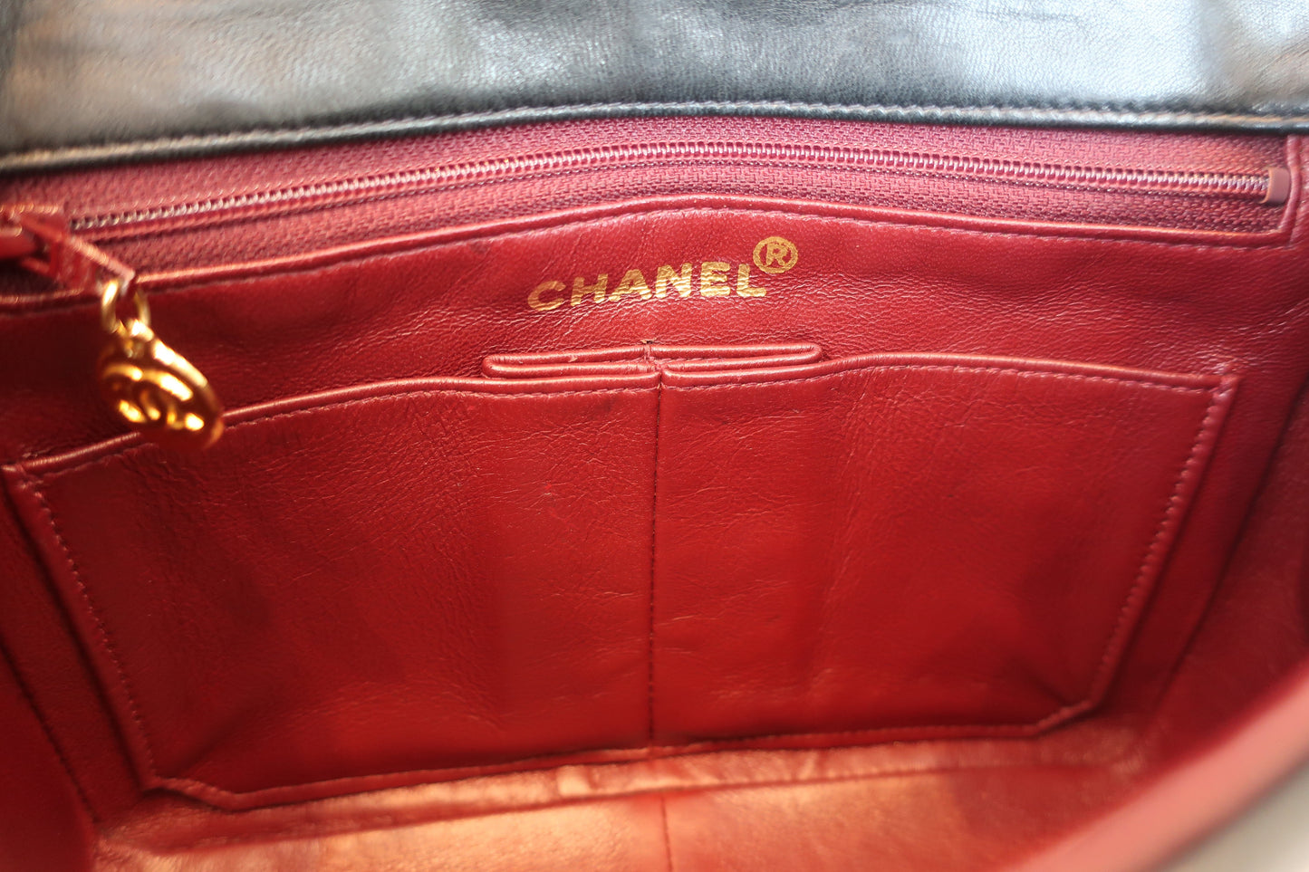 CHANEL/シャネル ミニマトラッセシングルフラップチェーンショルダーバッグ ラムスキン ブラック/ゴールド金具 ショルダーバッグ 700070218