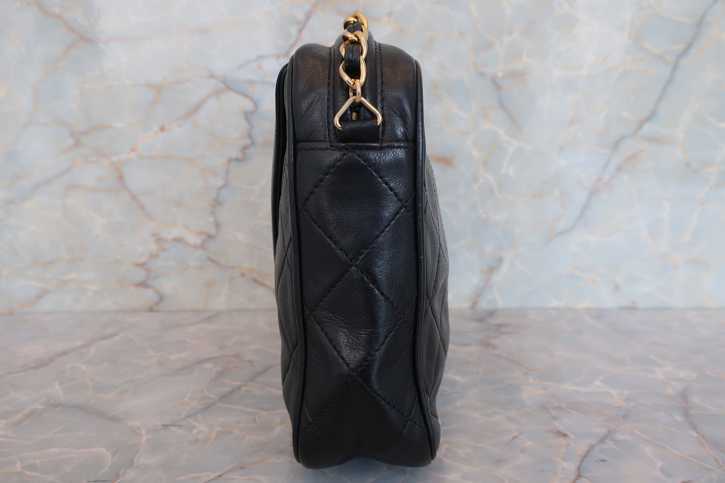CHANEL/シャネル マトラッセフリンジチェーンショルダーバッグ ラムスキン ブラック/ゴールド金具 ショルダーバッグ 700070252