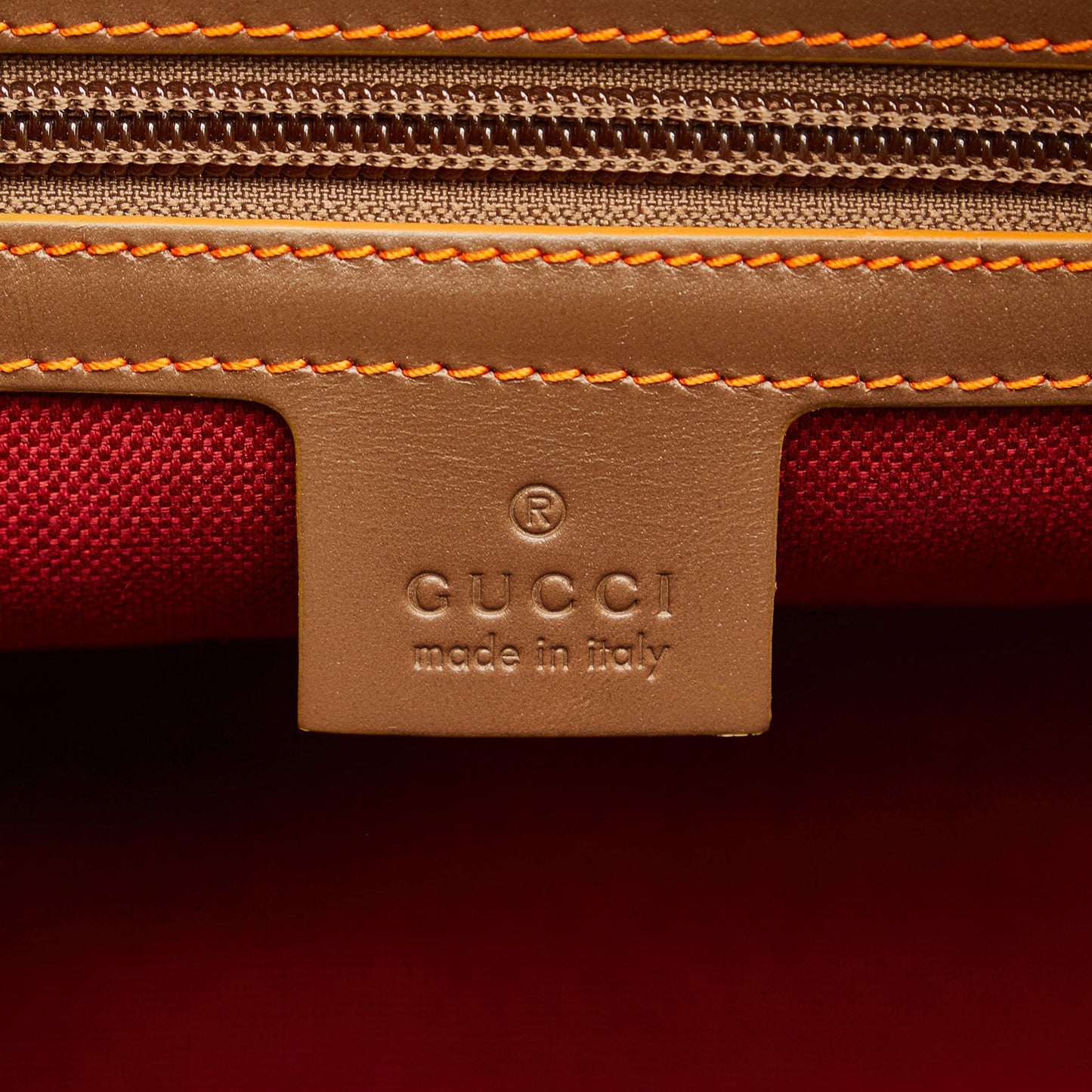 Brown Gucci GG Supreme Web Duffle Tote Satchel