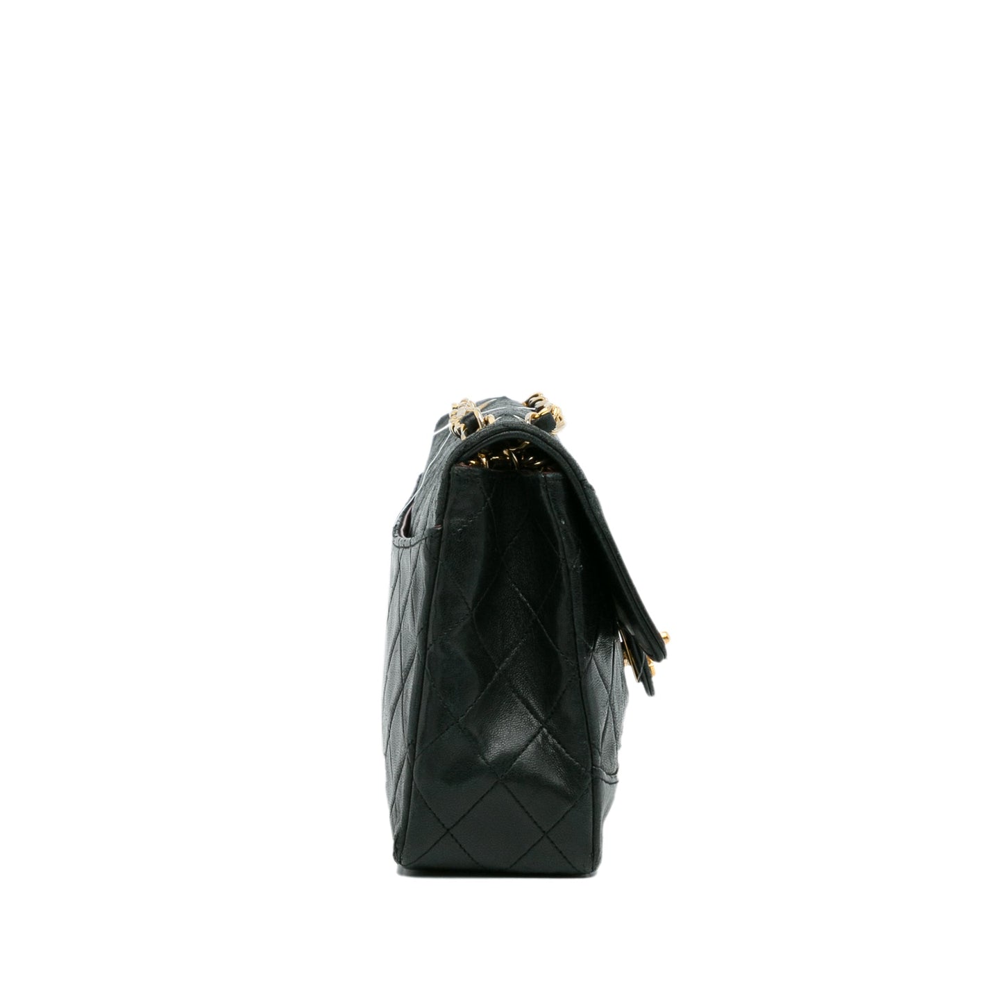 Black Chanel Quilted Lambskin Shoulder Bag
