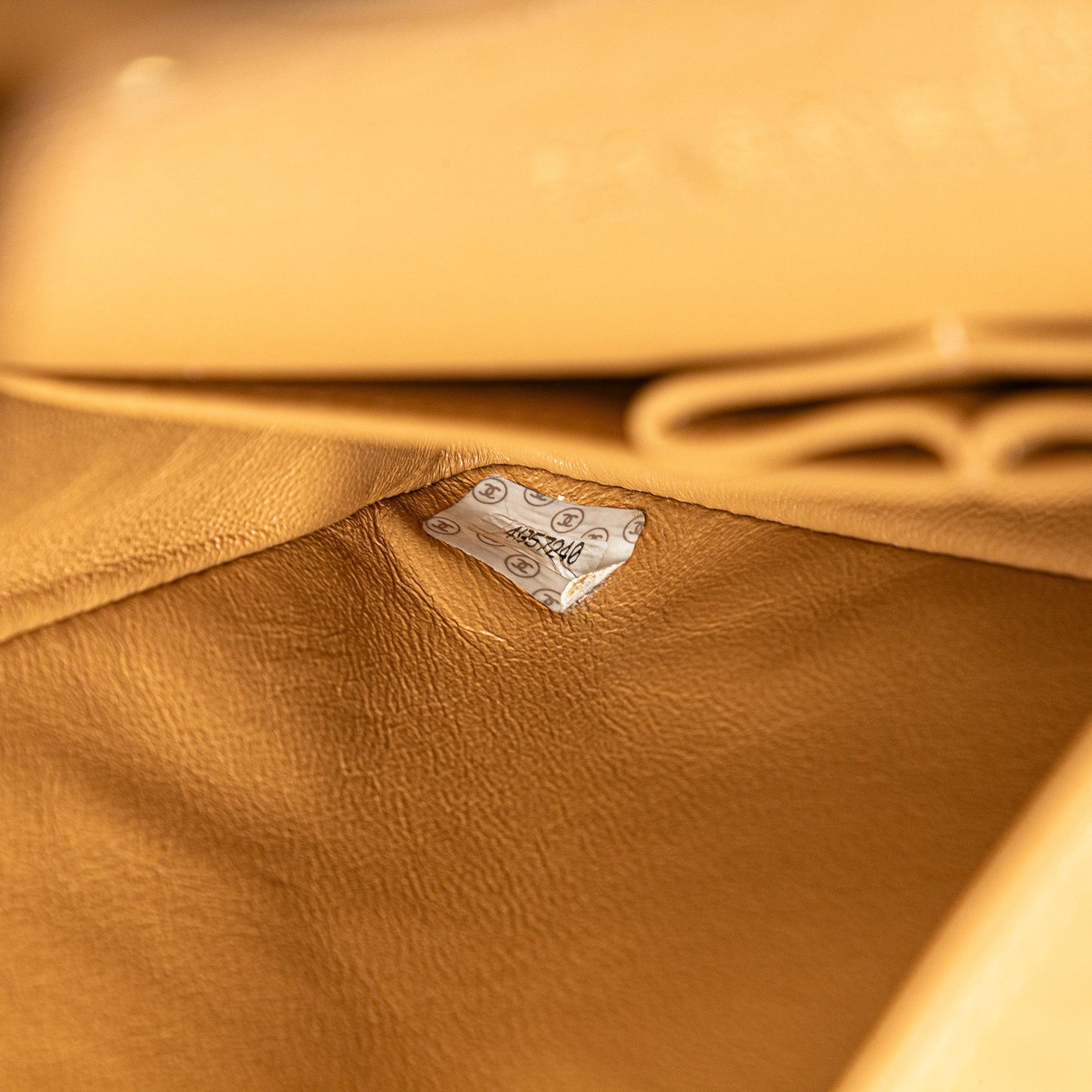 Orange Chanel Small Classic Lambskin Double Flap Shoulder Bag