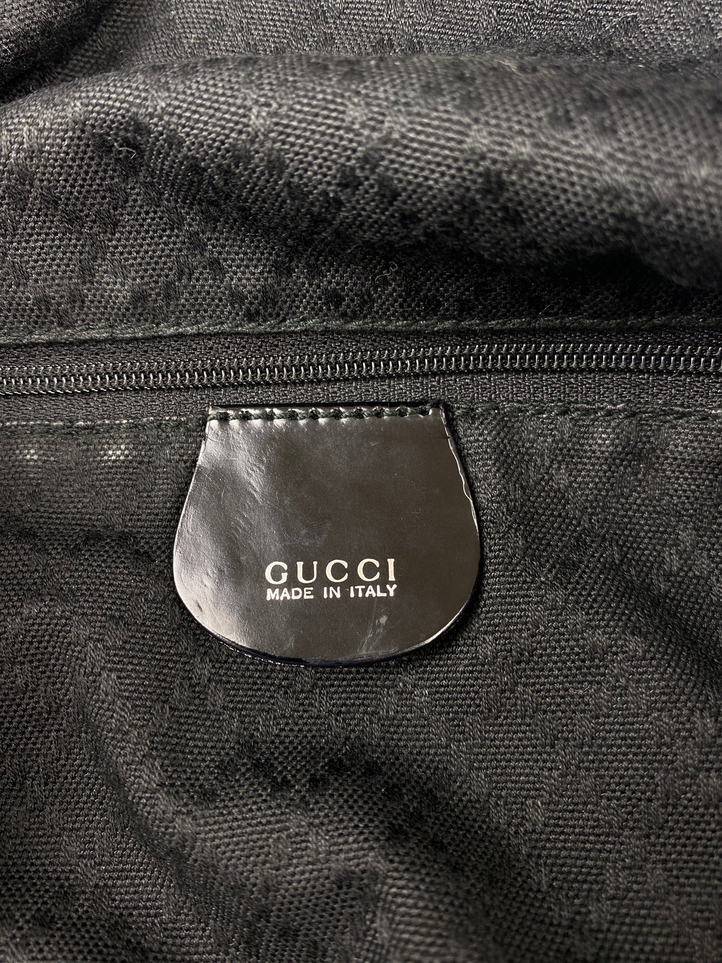 GUCCI - BLACK NYLON BAMBOO HANDLE 2 WAY BAG - VINTAGE