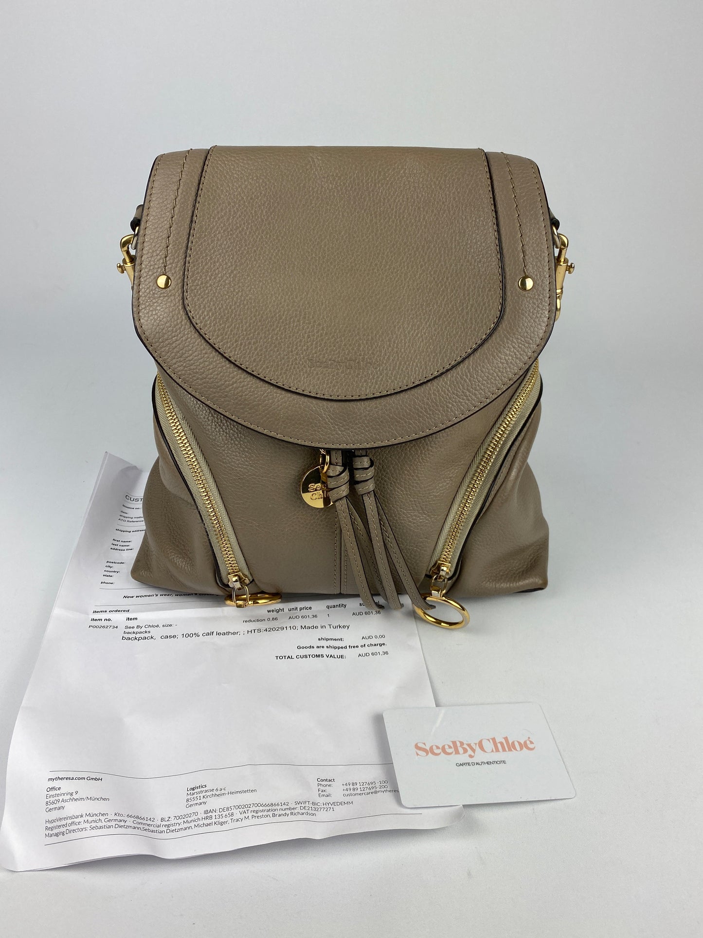 SEE BY CHLOE - OLGA CONVERTIBLE BACKPACK IN MOTTY GREY