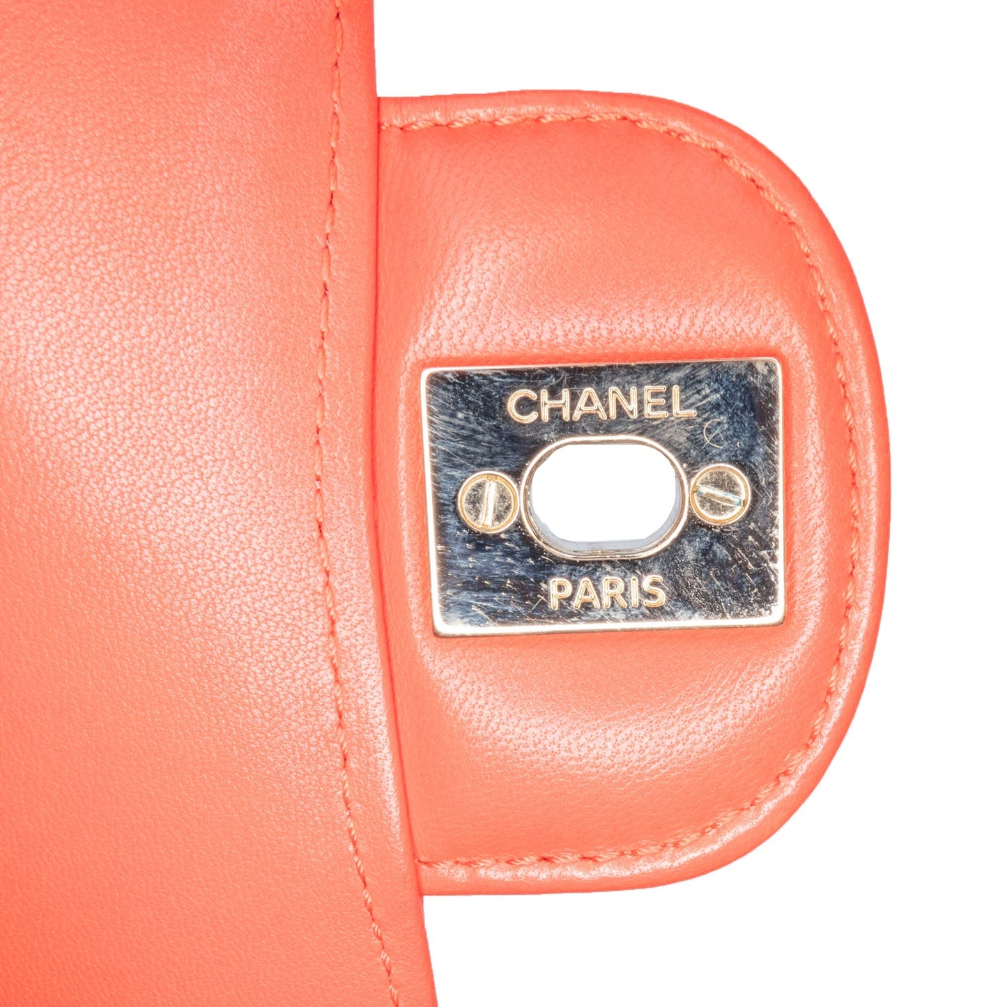 Red Chanel Medium Classic Chevron Lambskin Double Flap Shoulder Bag