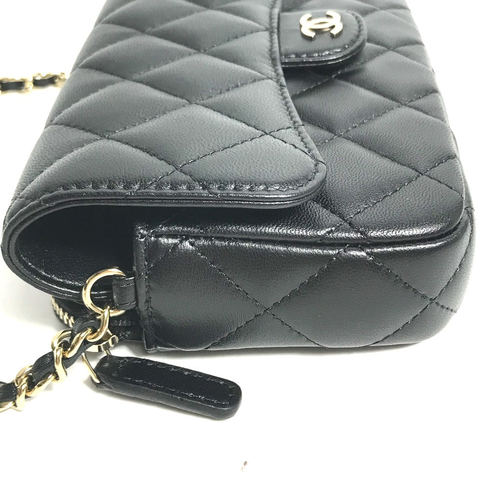 CHANEL Shoulder Bag AP2096 lambskin black COCO Mark Phone Case Wallet CC Matrasse Chain wallet