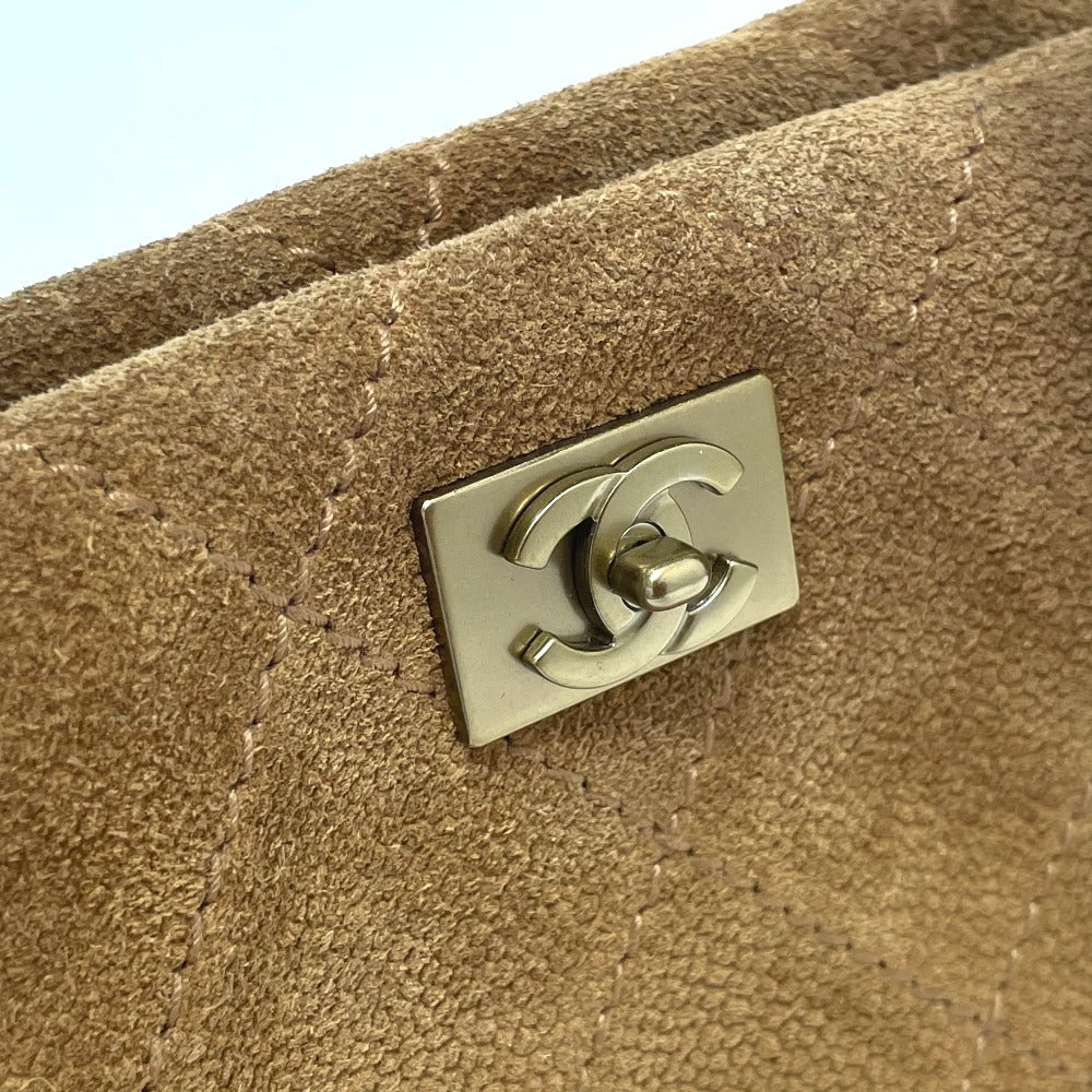 CHANEL Shoulder Bag suede Brown CC COCO Mark Matrasse Women Used
