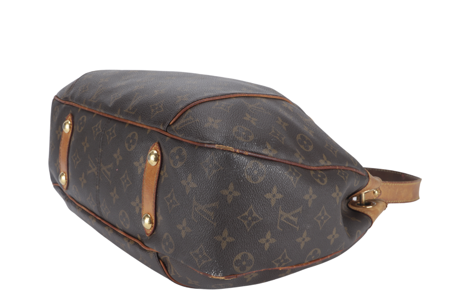 LOUIS VUITTON GALLIERA SHOULDER BAG PM MONOGRAM COATED CANVAS GOLD HARDWARE NO DUST COVER