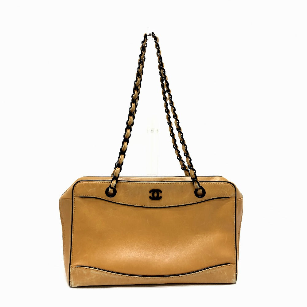 CHANEL Shoulder Bag Calf leather Brown COCO Mark Women Used