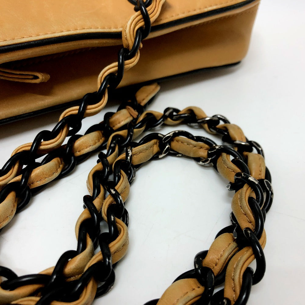 CHANEL Shoulder Bag Calf leather Brown COCO Mark Women Used