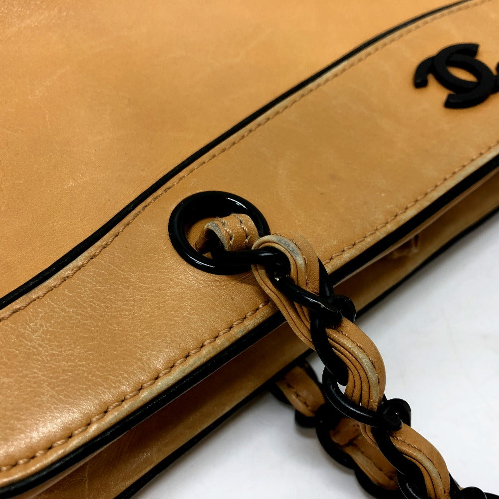 CHANEL Shoulder Bag Calf leather Brown COCO Mark Women Used