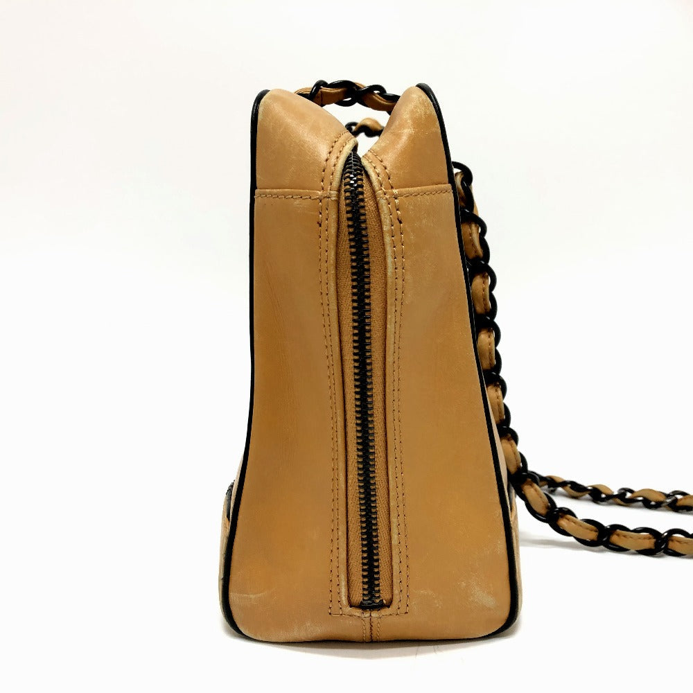 CHANEL Shoulder Bag Calf leather Brown COCO Mark Women Used