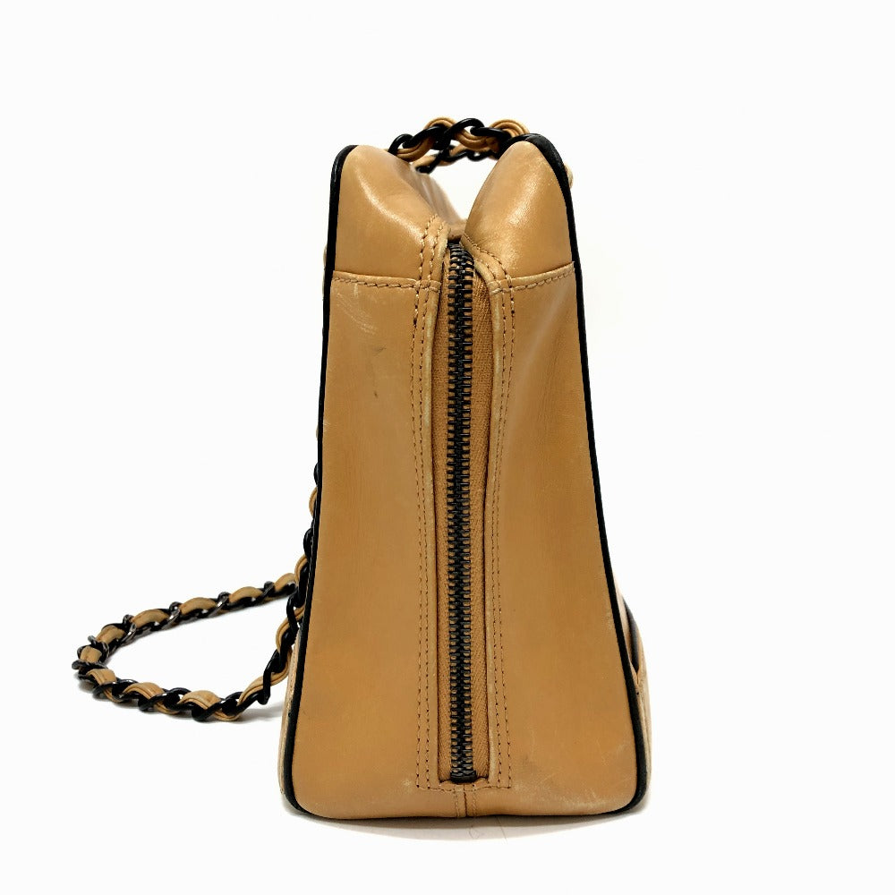 CHANEL Shoulder Bag Calf leather Brown COCO Mark Women Used