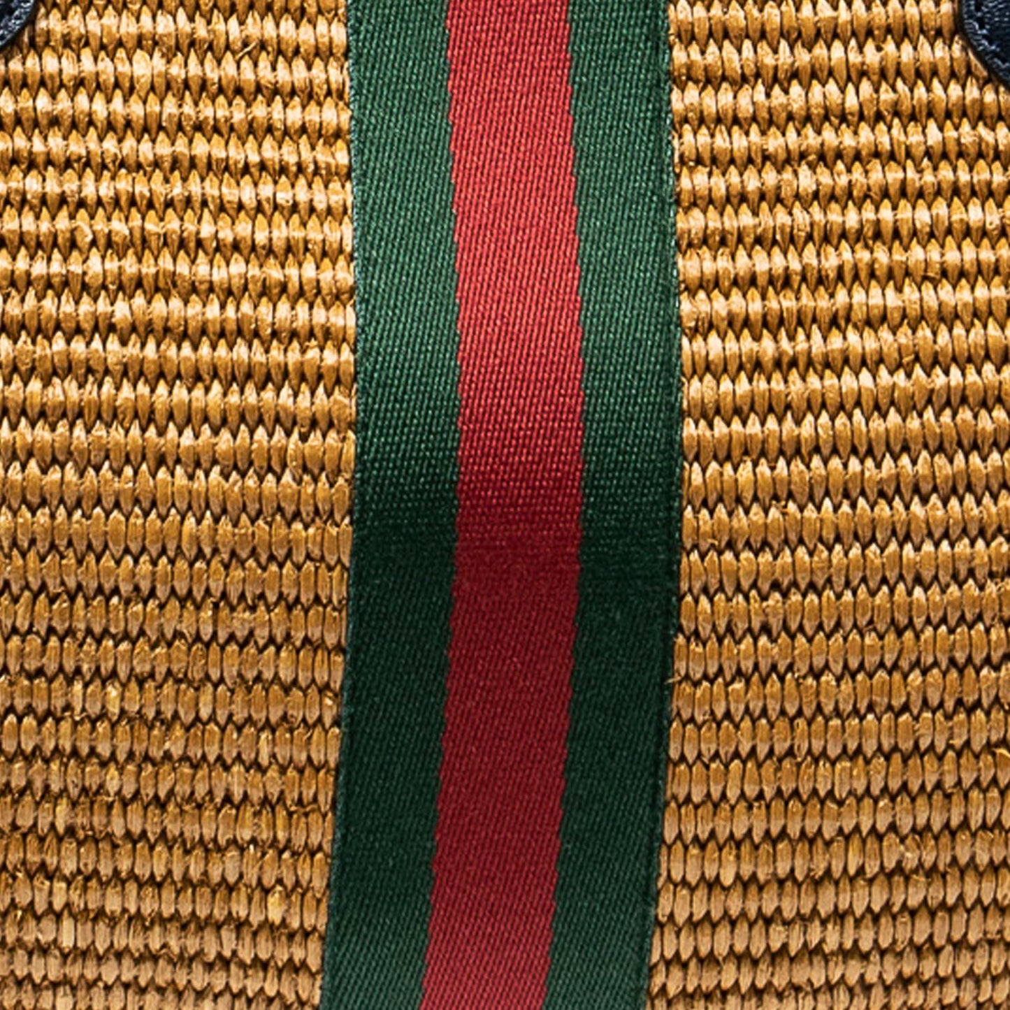 Gold Gucci Medium Raffia Ophidia Tote Bag