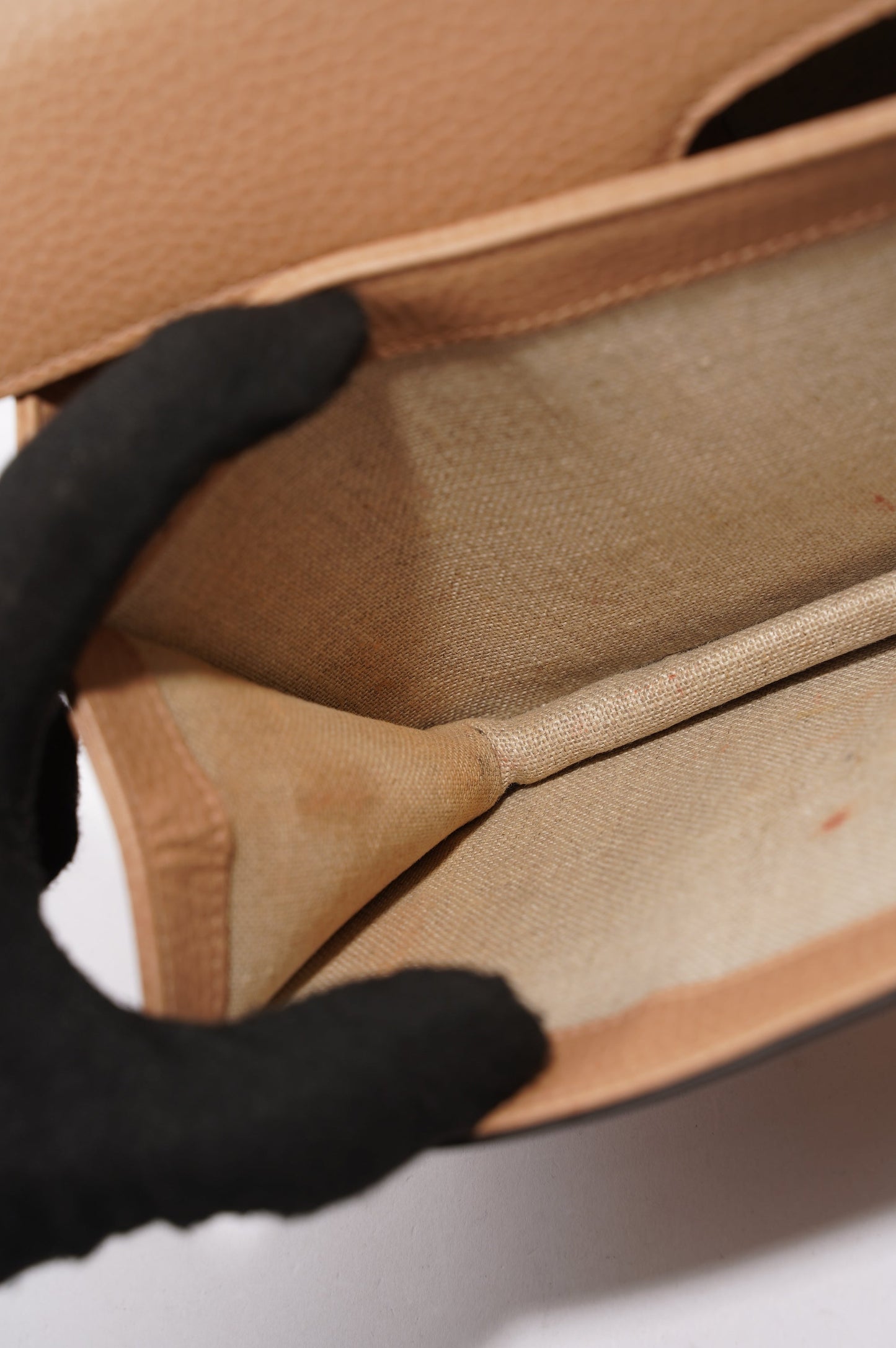 Gucci Interlocking Crossbody Bag Nude Leather Small
