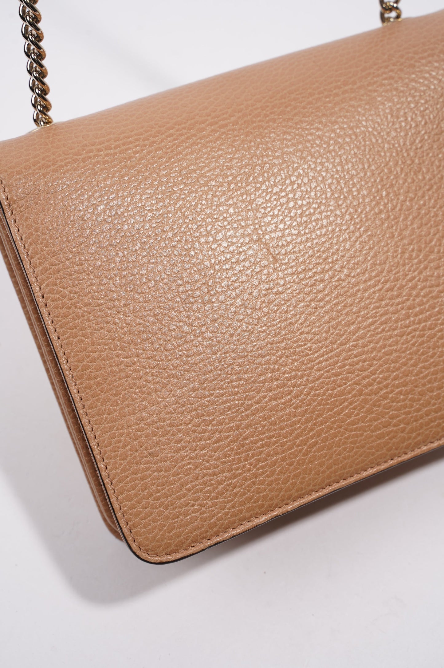 Gucci Interlocking Crossbody Bag Nude Leather Small