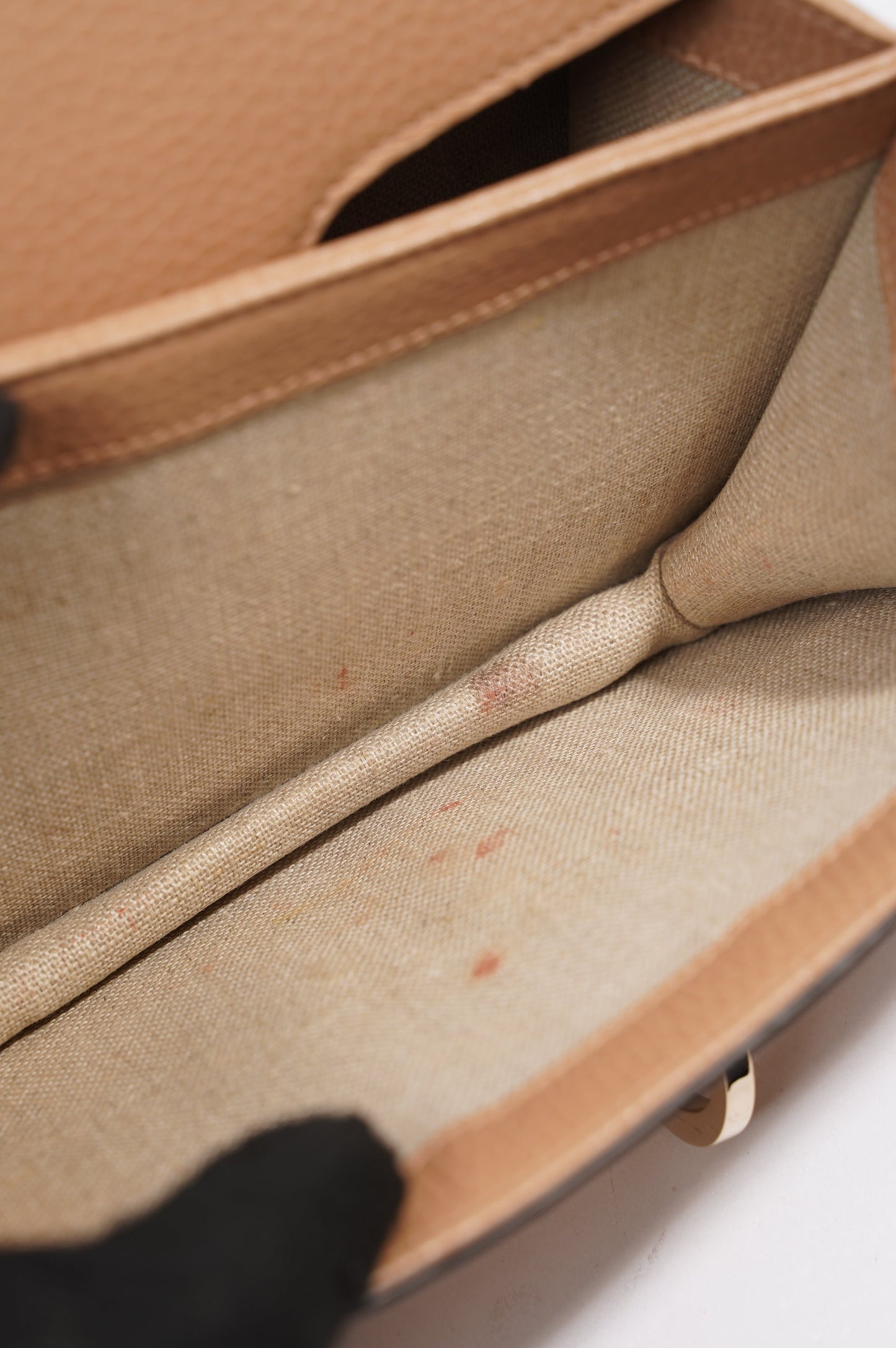 Gucci Interlocking Crossbody Bag Nude Leather Small