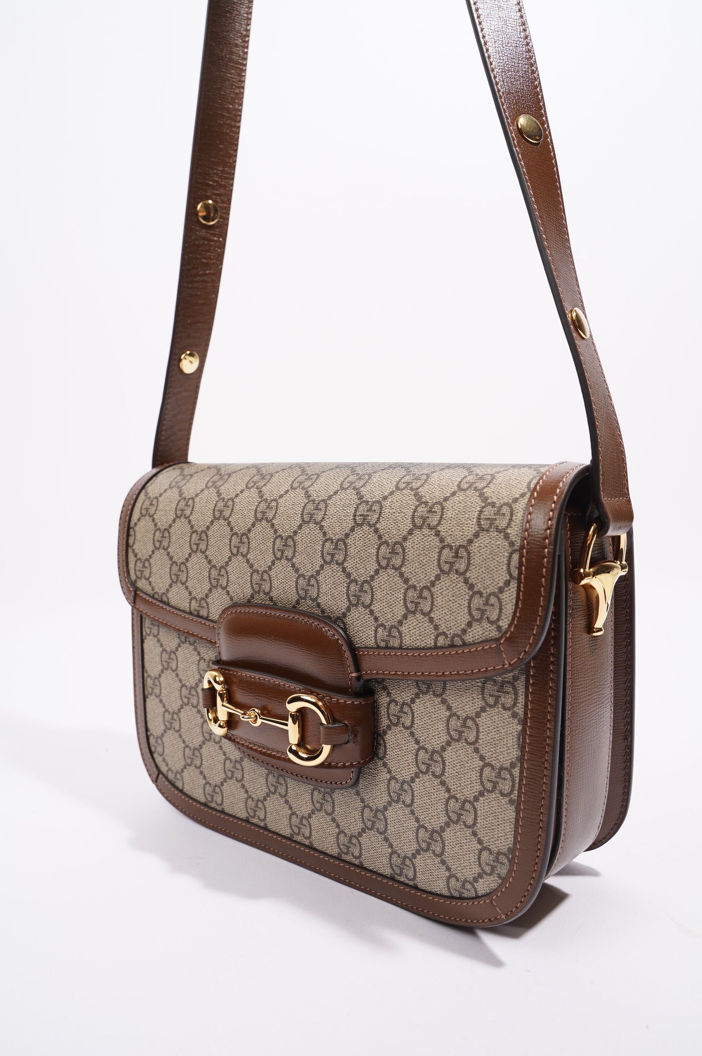 Gucci 1955 Horsebit Shoulder Bag Monogram Canvas