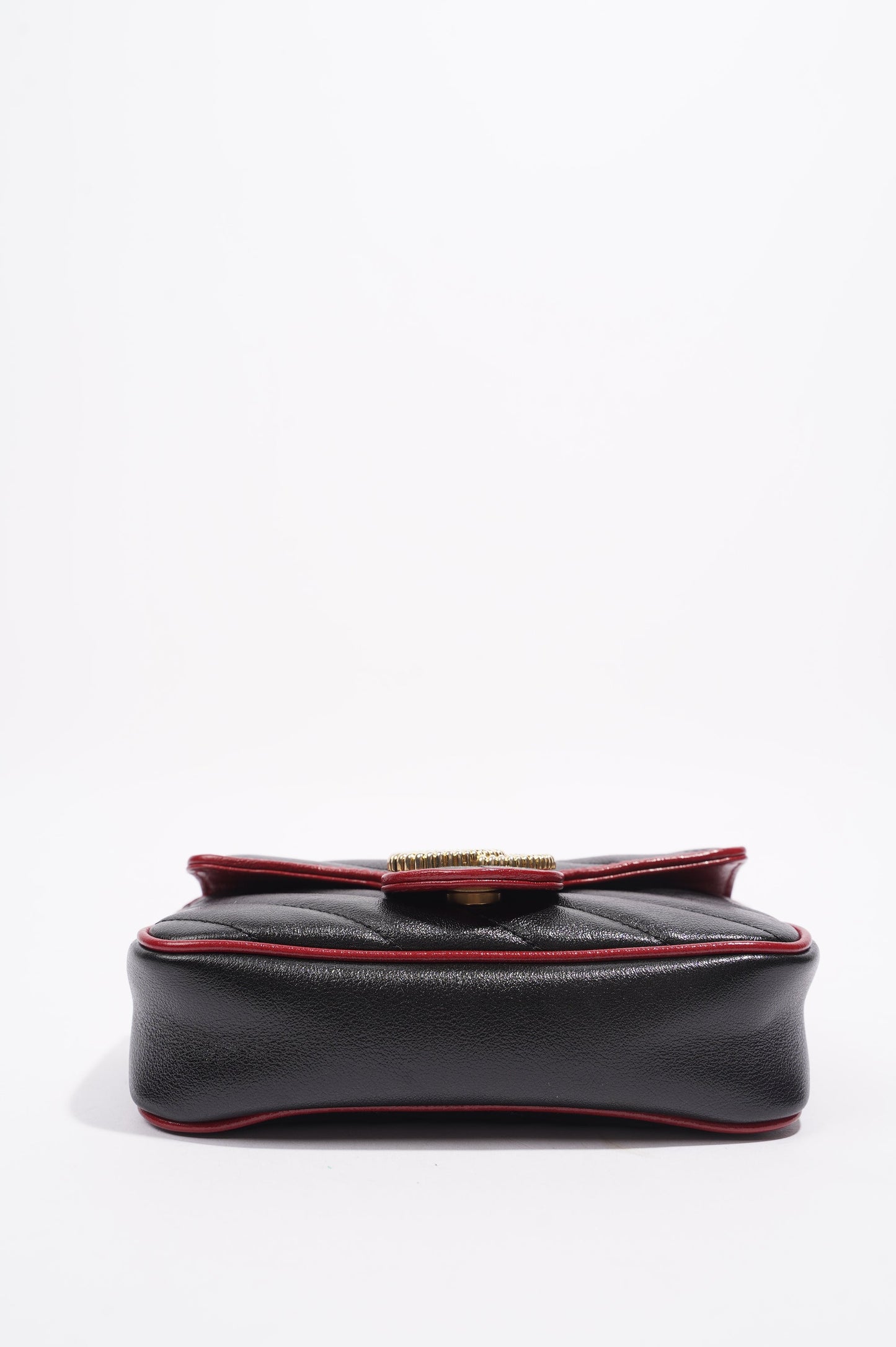 Gucci Torchon GG Marmont Black Leather Super Mini