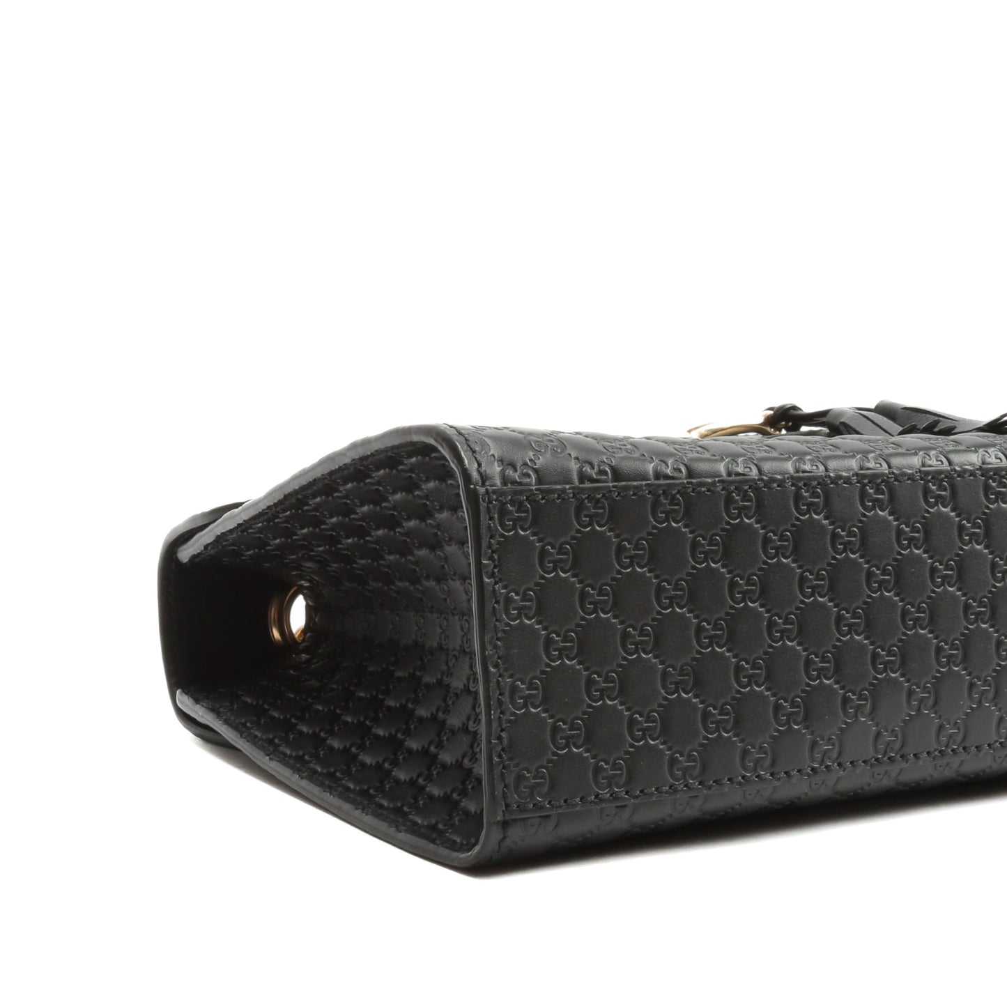 GUCCI Emily Guccissima Chain Shoulder Bag - Black