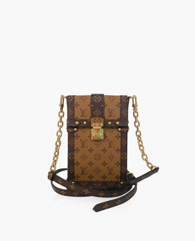 Louis Vuitton Monogram Vertical Trunk Pochette Camel